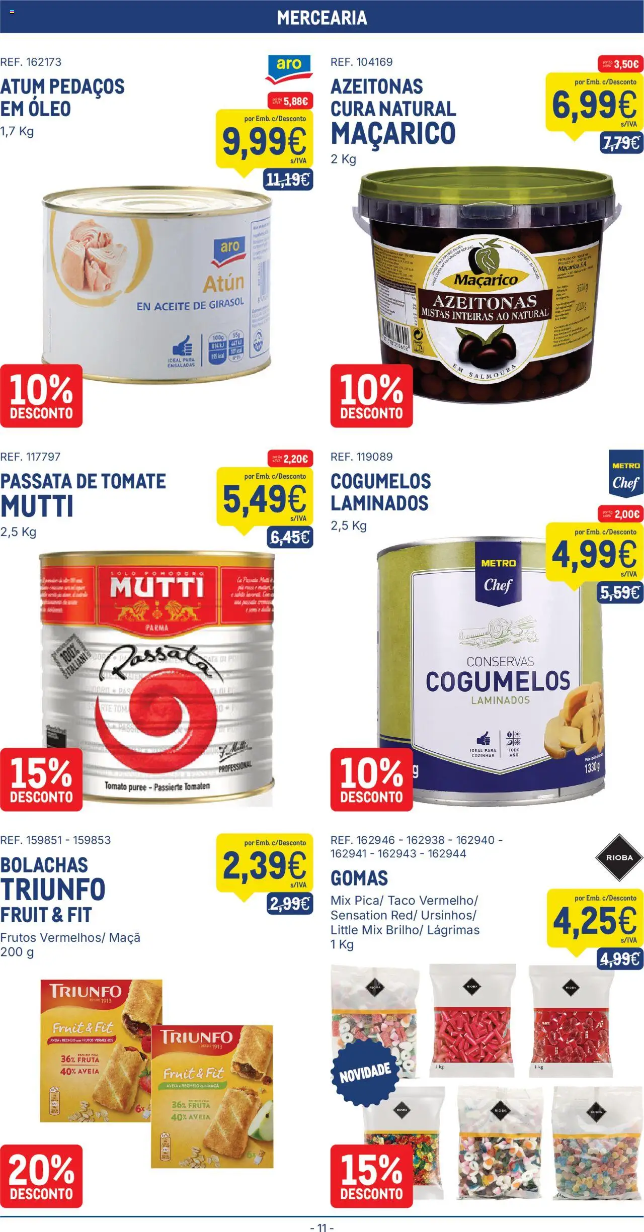 Makro folheto │ válido de 14.10.2025 | Página: 11 | Produtos: Aveia, Azeitonas, Óleo, Maça