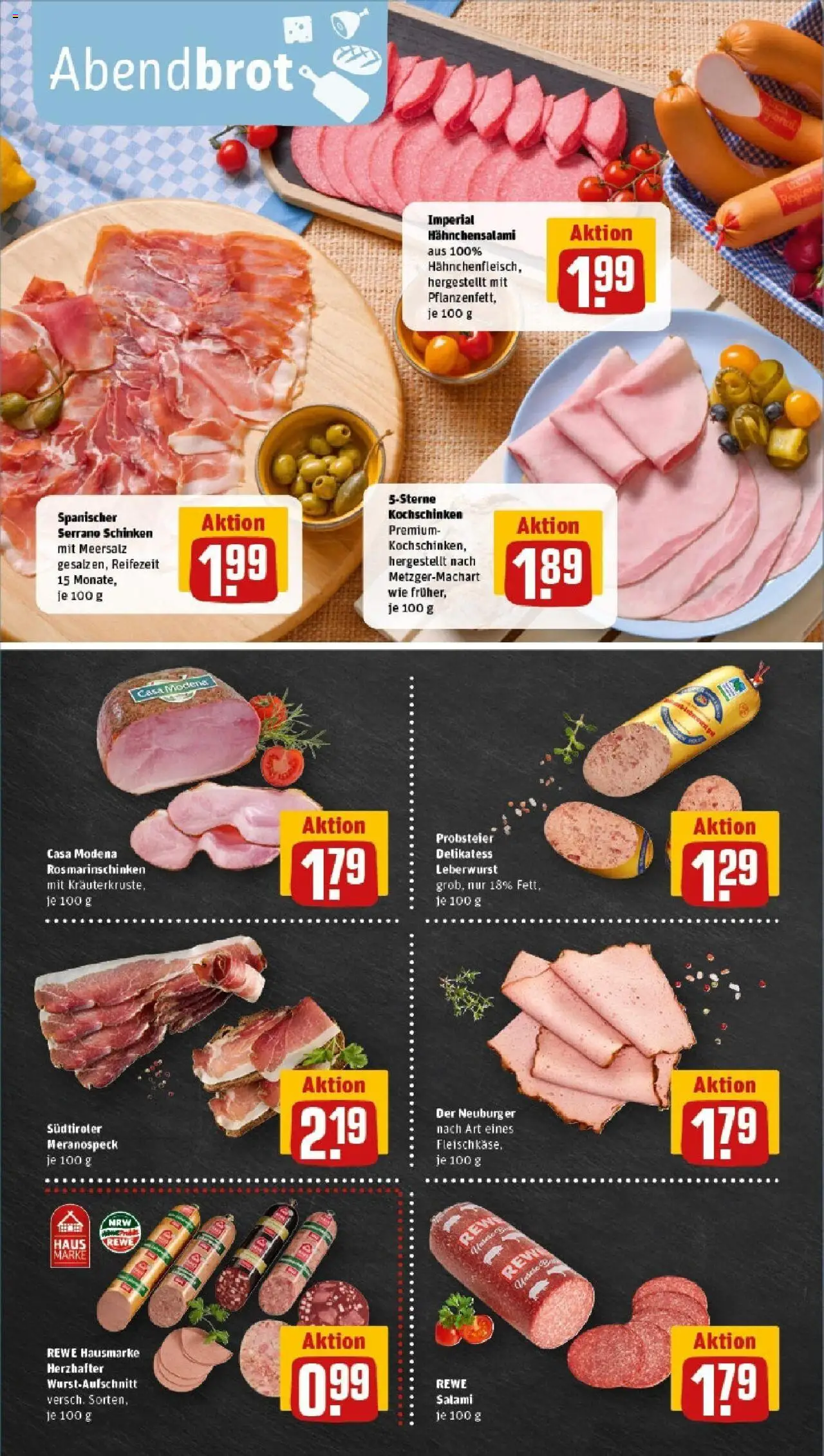 Rewe prospekt Lüdinghausen	 - gültig ab dem 15.06.2025 | Seite: 8 | Produkte: Wurst, Salami, Serrano schinken, Schinken