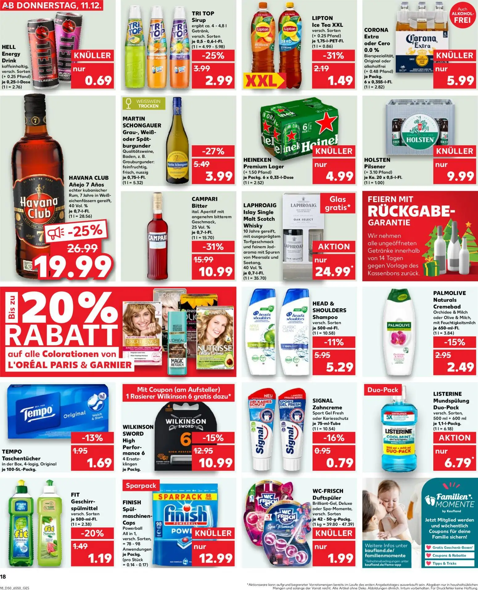 Kaufland prospekt Kiel	 – gültig ab 11.12.2025 | Seite: 18 | Produkte: Head & shoulders, Holsten, Sirup, Listerine