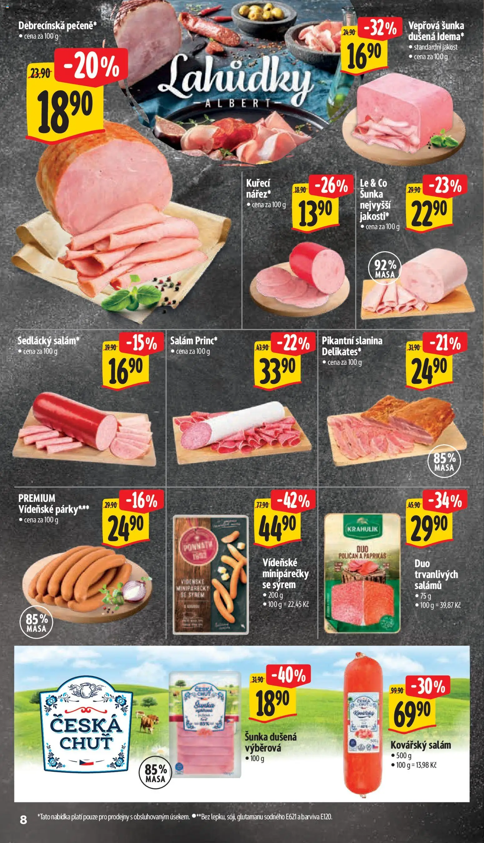Albert leták - Supermarket od 10.12.2025 | Strana: 15 | Produkty: Salám, Šunka, Párky, Slanina
