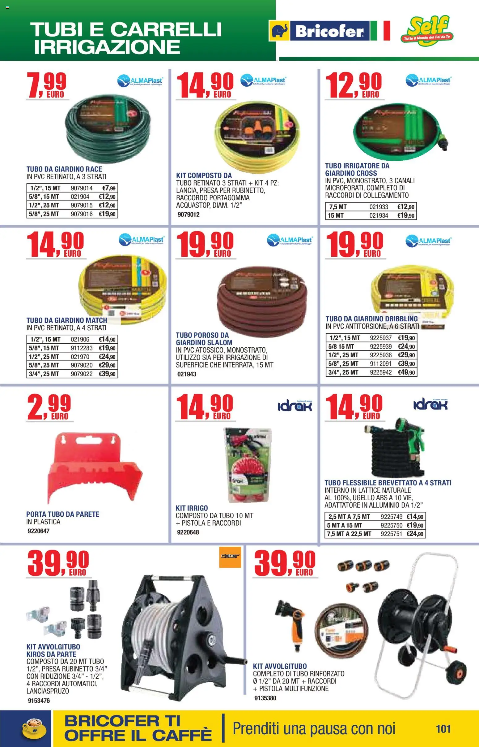 Volantino Bricofer del 14.04.2026 | Pagina: 101 | Prodotti: Tè, Tubo, Irrigatore, Adattatore