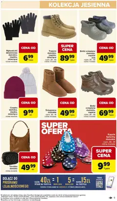 Pogląd oferty "Carrefour Gazetka - Łap super okazje" - ważna od 03.11.2025 | Strona: 9 | Produkty: Baleriny, Czapka, Rękawiczki, Śniegowce