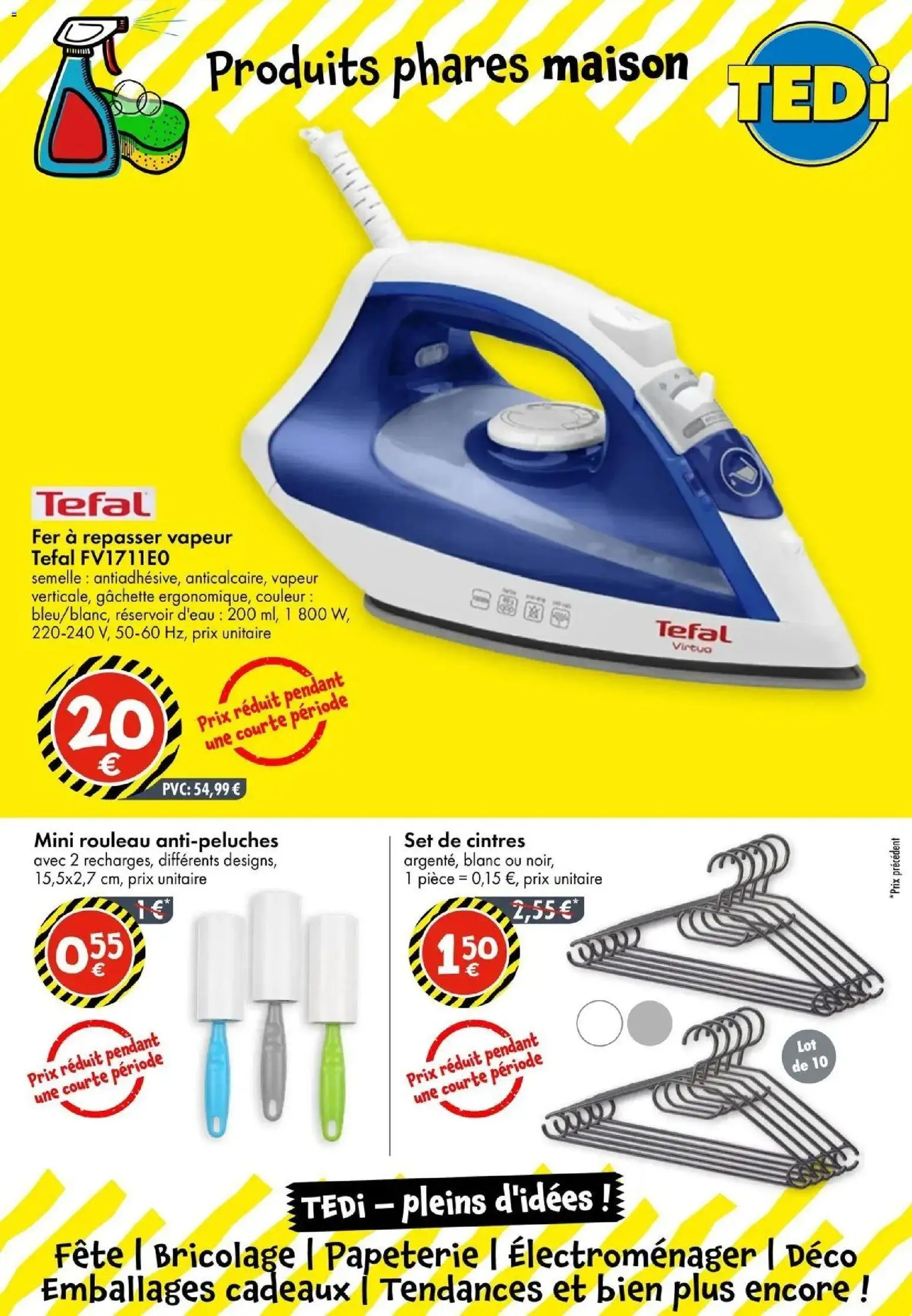 {H1} | Page: 8 | Produits: Fer à repasser, Réservoir d'eau, Rouleau, Tefal