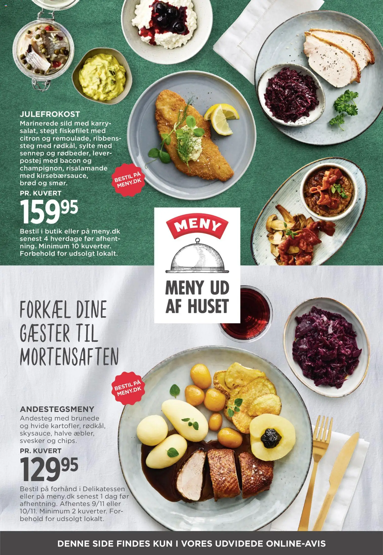 Meny tilbudsavis – gyldig fra 31.10.2025 | Side: 12 | Produkter: Risalamande, Sennep, Bacon, Svesker