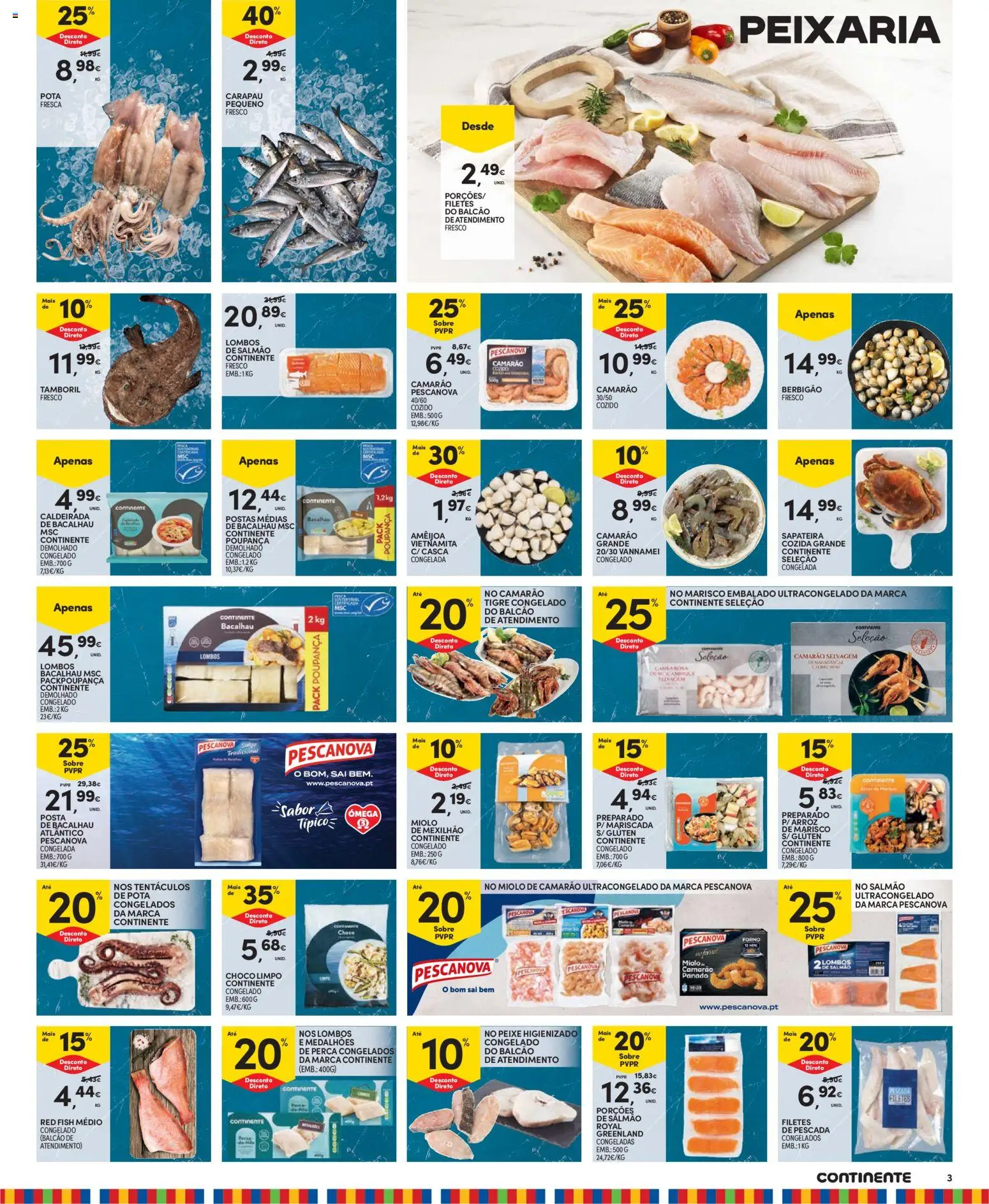 Continente - Madeira │ válido de 17.03.2026 | Página: 3 | Produtos: Camarão, Tamboril, Arroz, Peixe