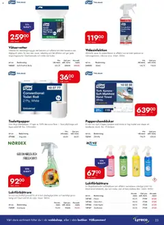Lyreco - erbjudanden - Förhandsvisning av reklamblad från butik Lyreco aktuell från 30.09.2025 | Sida: 23 | Produkter: Handduk, Doft, Toalettpapper, Målarfärg