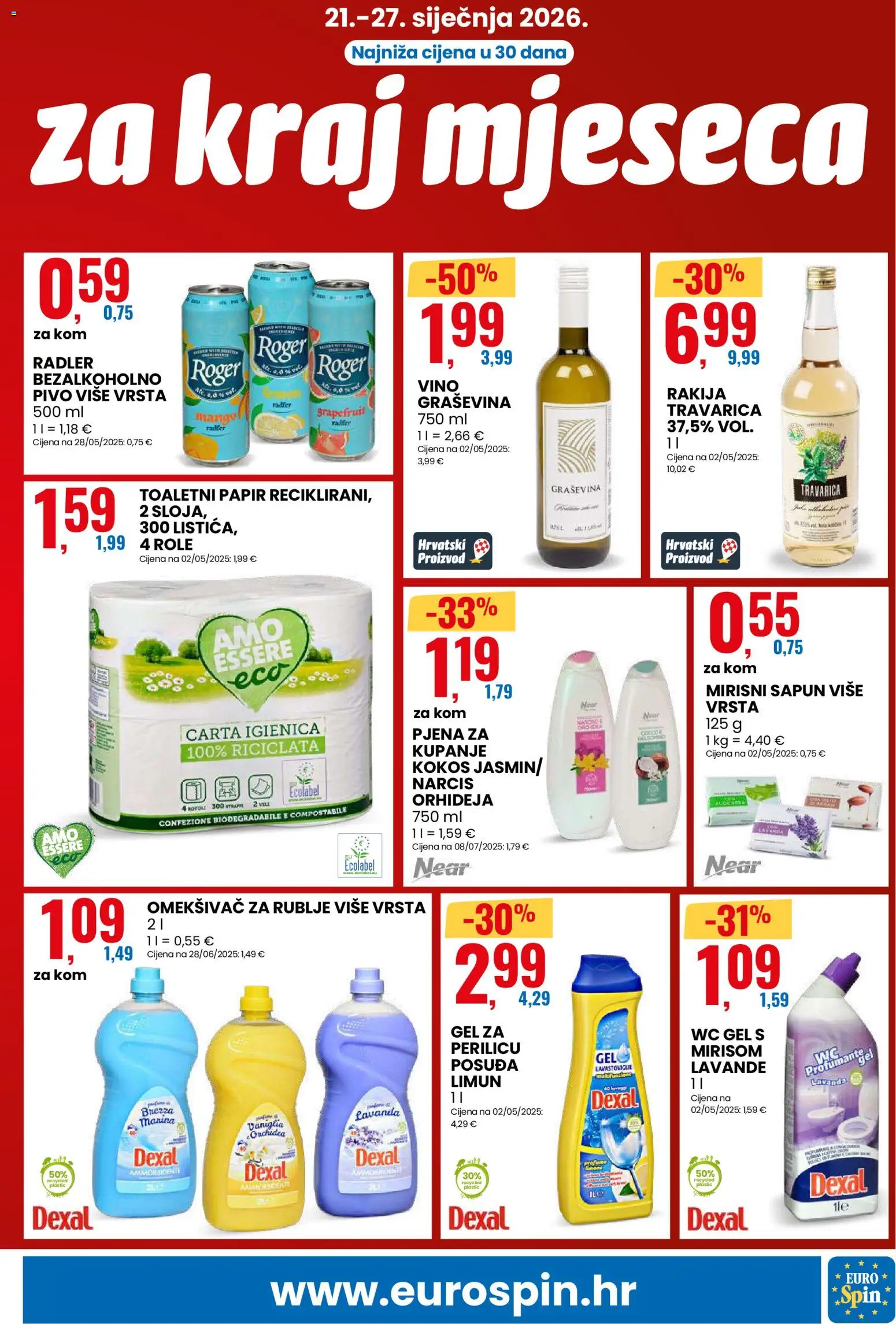 Eurospin katalog | vrijedi od 21.01.2026 | Stranica: 5 | Proizvodi: Orhideja, Role, Pivo, Limun
