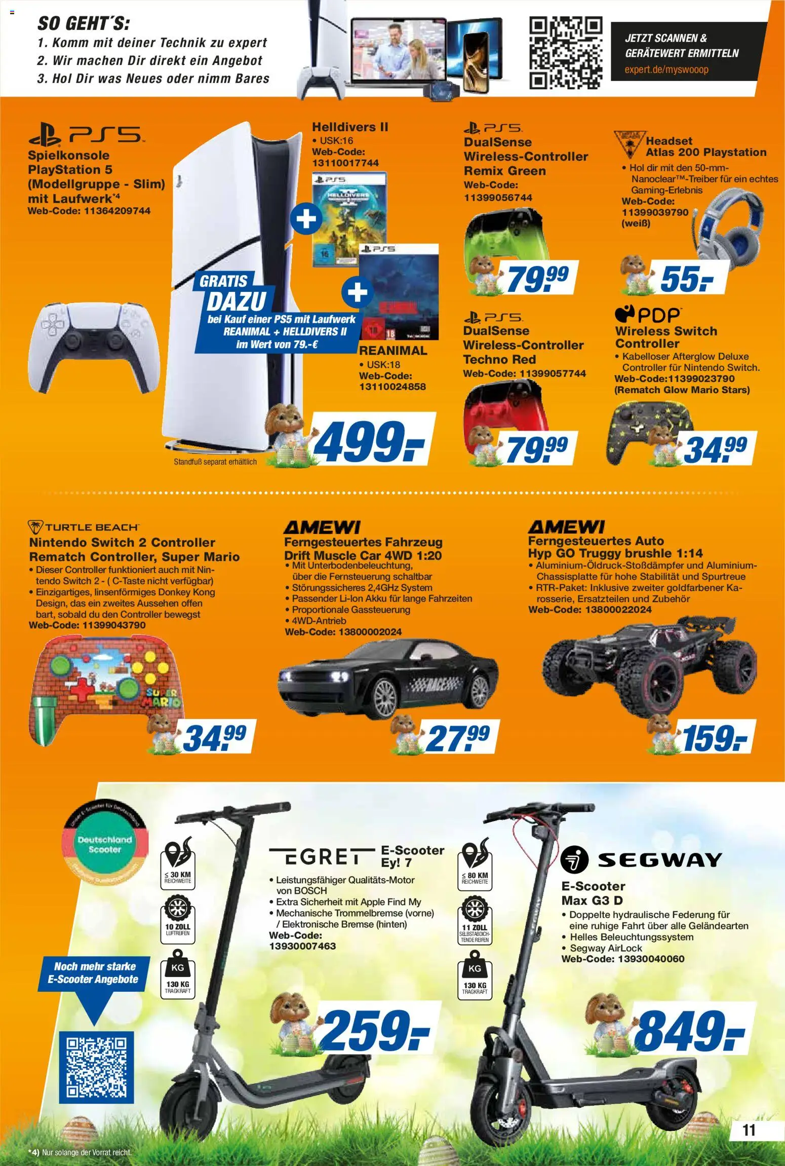 Expert Prospekt 	 – gültig ab 27.03.2026 | Seite: 11 | Produkte: Spielkonsole, Bosch, Apple, Headset