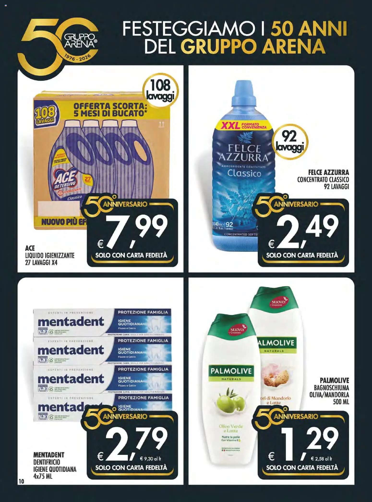 Volantino SuperConveniente del 23.04.2026 | Pagina: 10 | Prodotti: Bagnoschiuma, Dentifricio, Ammorbidente, Latte