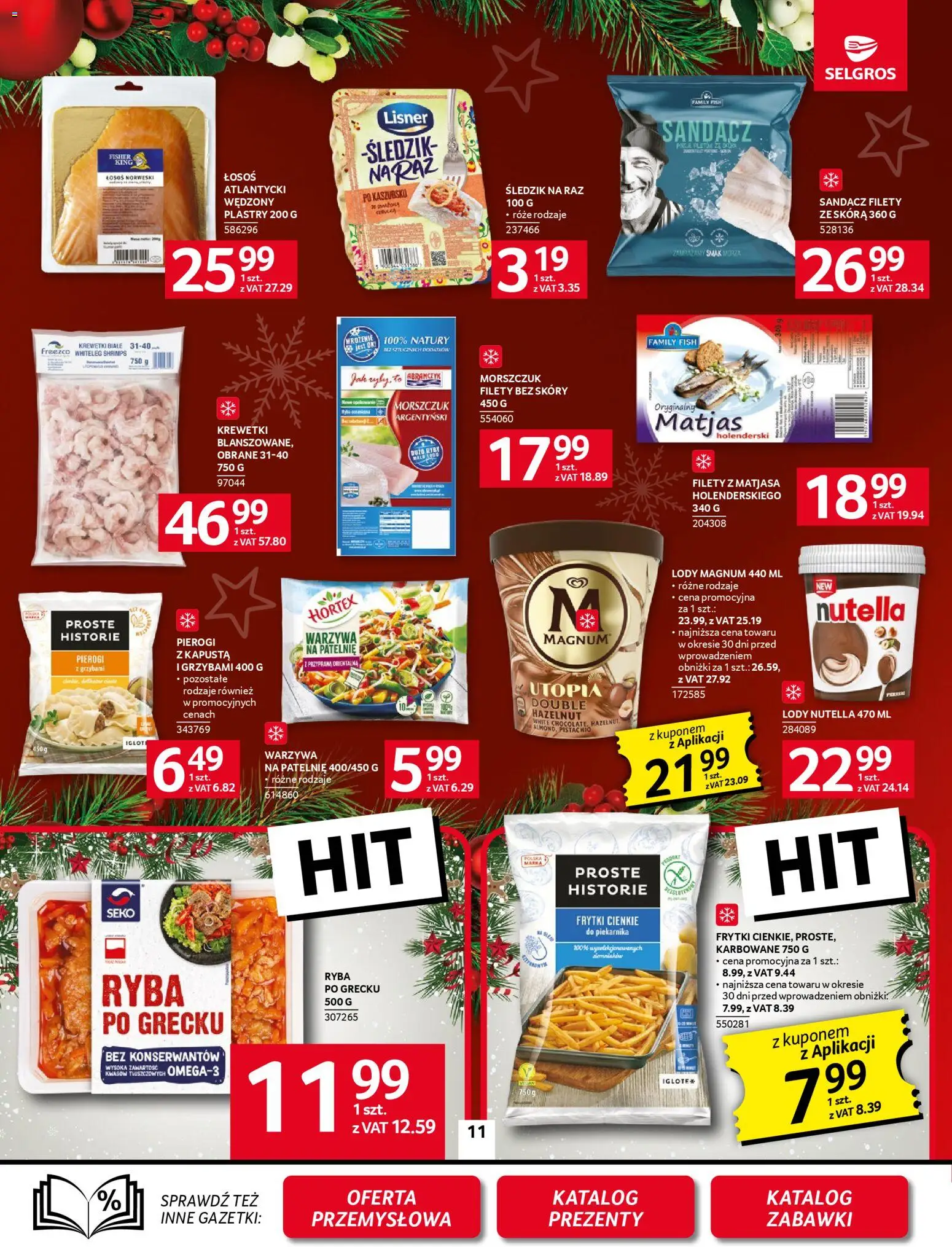 Selgros cash&carry Gazetka od 20.11.2025 | Strona: 11 | Produkty: Krewetki, Sandacz, Morszczuk, Warzywa