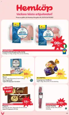 Hemköp - erbjudanden - Förhandsvisning av reklamblad från butik Hemköp aktuell från 20.10.2025