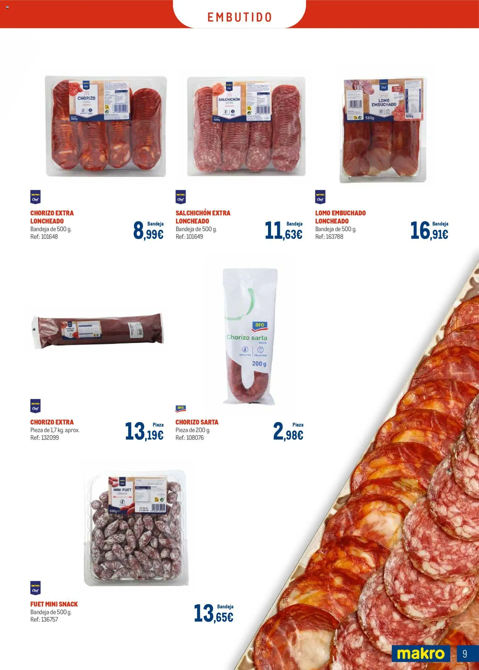 Makro - Charcuteria Canarias │ válido desde el 01.12.2025 | Página: 9 | Productos: Bandeja, Loncheado