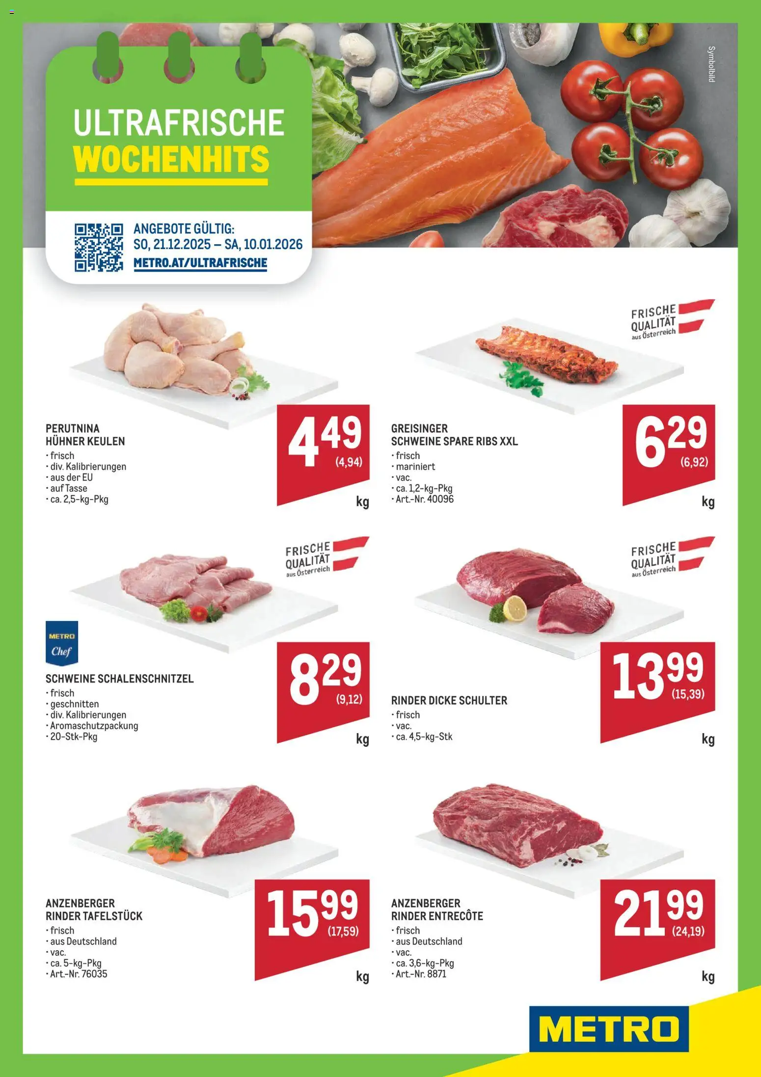 Metro angebote Wochenhits gültig ab 21.12.2025 | Seite: 1
