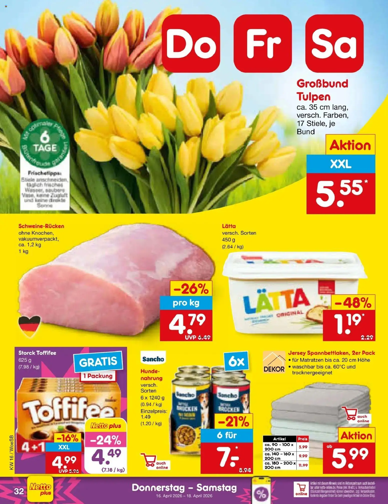 Netto Marken-Discount Prospekt Gemmingen	 – gültig ab 13.04.2026 | Seite: 35 | Produkte: Toffifee, Lätta, Schweinerucken