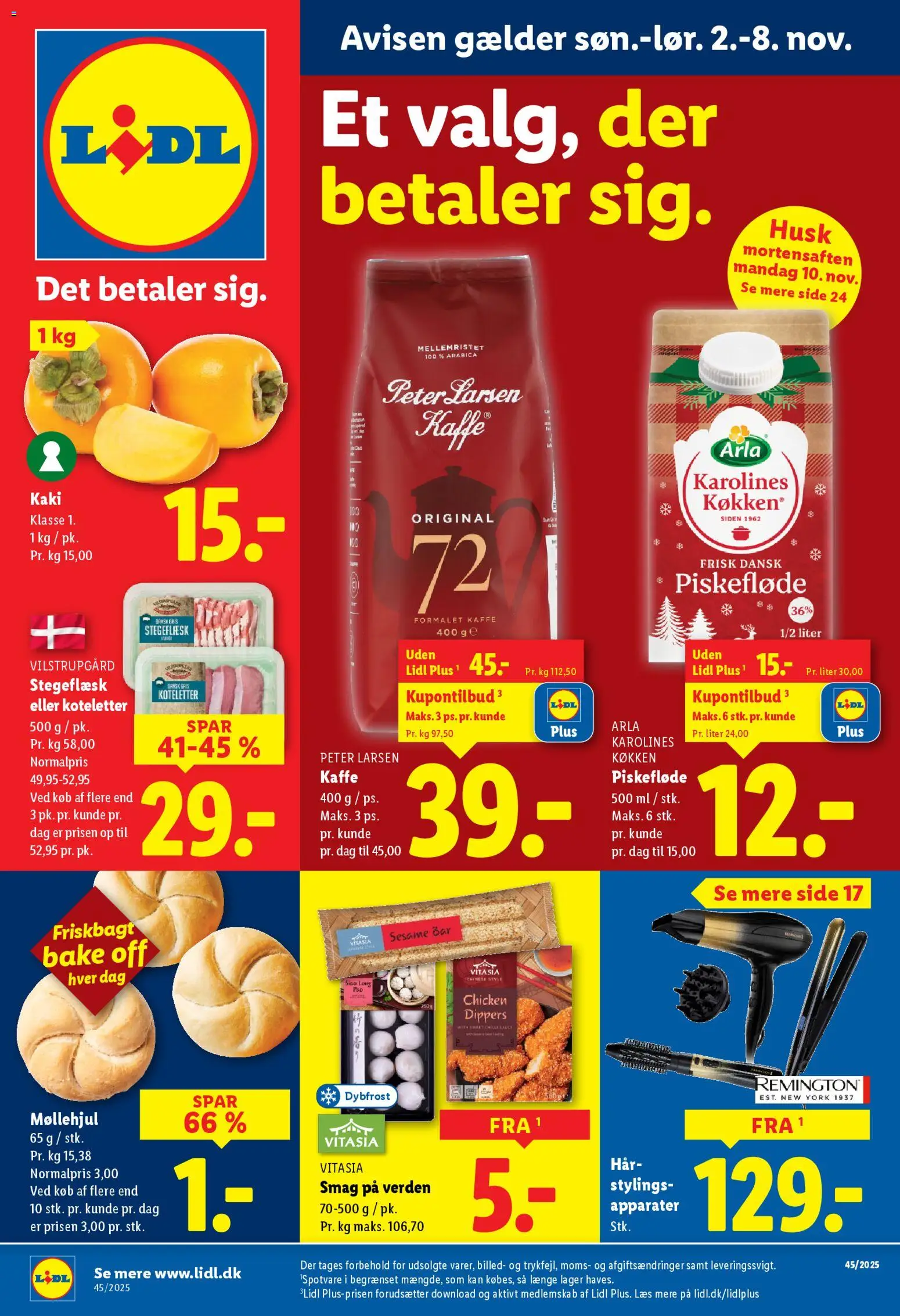 Lidl tilbudsavis – gyldig fra 02.11.2025 | Side: 1 | Produkter: Kaffe, Koteletter, Søm