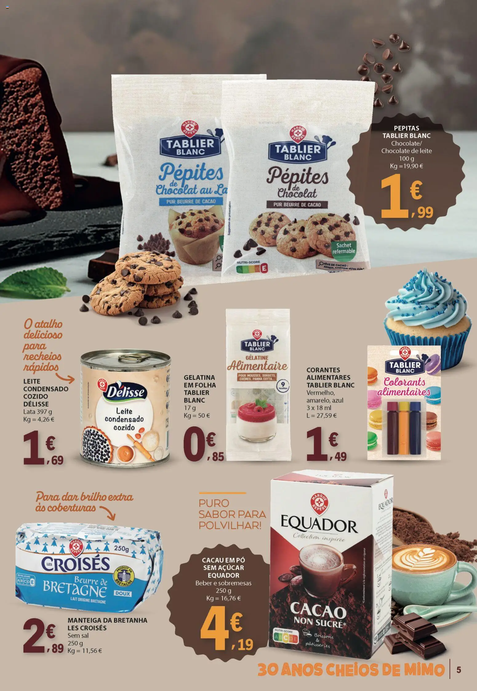 E.Leclerc Folheto da Nossa Marca │ válido de 01.03.2026 | Página: 5 | Produtos: Pó, Leite, Manteiga, Açúcar