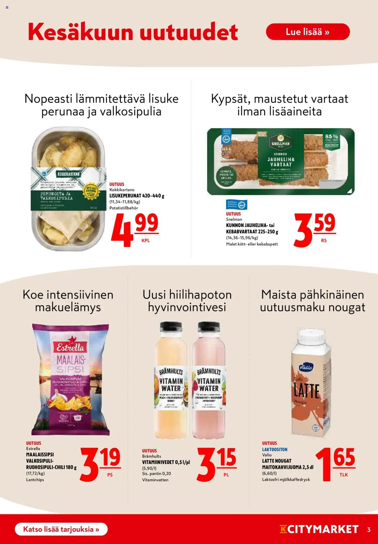  | Sivu: 3 | Tuotteet: Valkosipuli, Vartaat, Jauheliha