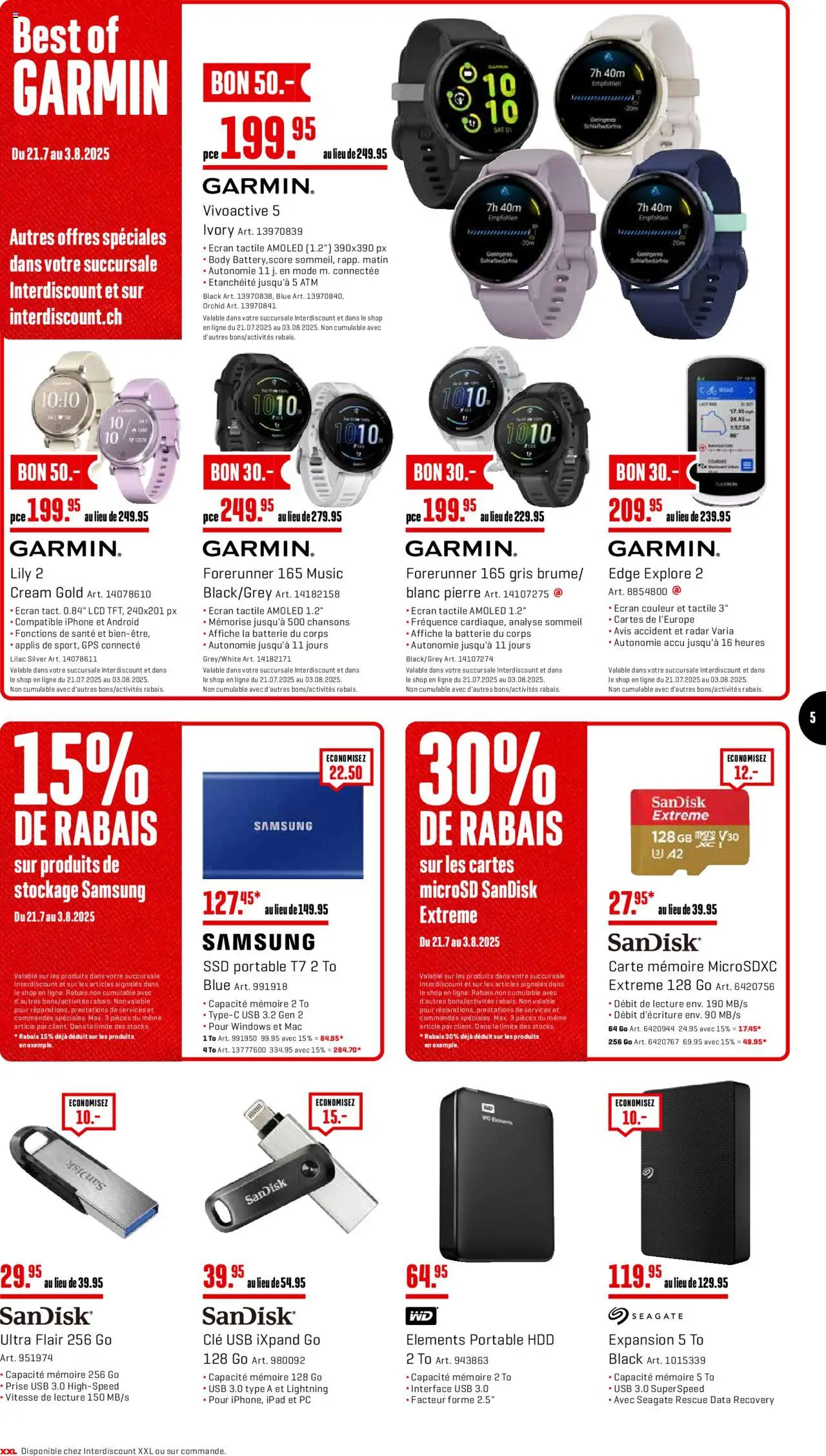 Interdiscount Aktionen FR ab 21.07.2025 | Seite: 5 | Produkte: Batterie, Iphone, Ipad, Usb