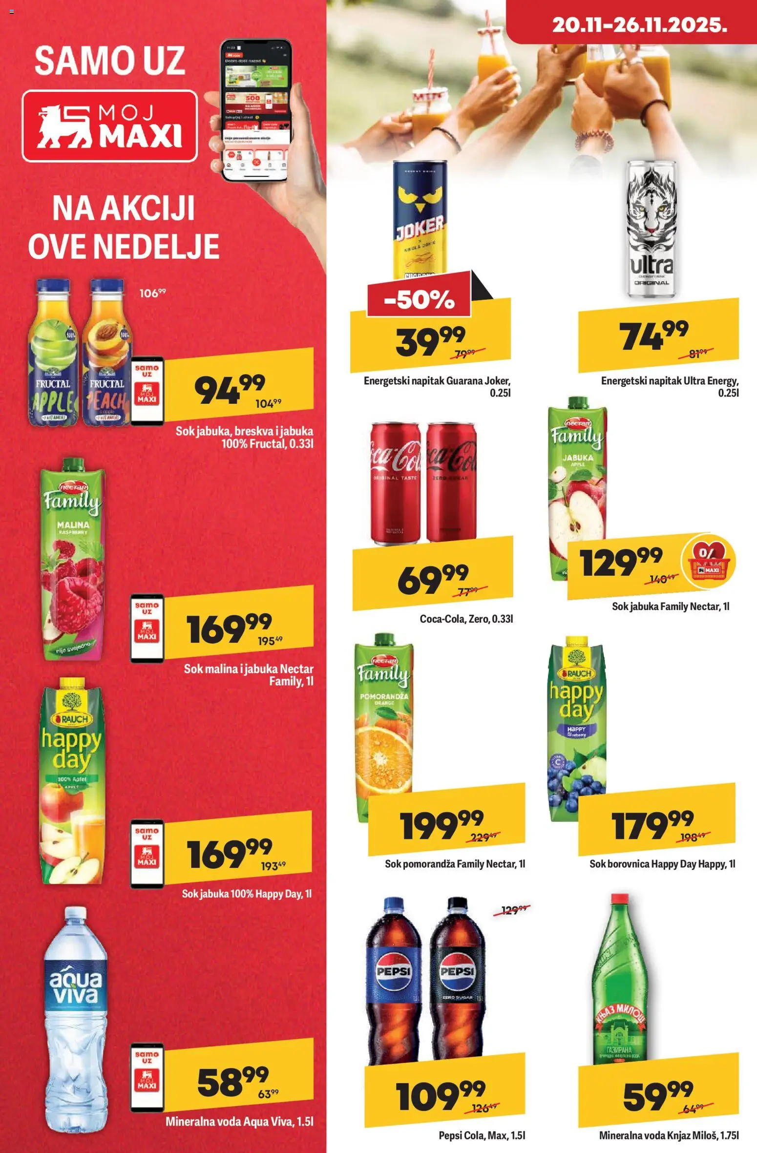 Maxi katalog - važi od 20.11.2025 | Strana: 18 | Proizvode: Borovnica, Pomorandza, Mineralna voda, Breskva