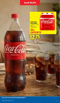 LIDL - Prévisualisation de COCA-COLA Goût original, 6 x 1,75 L (1 L = 1,21 €), 9,545 L + 10% OFFERTS valide à partir de 02.04.2026 | Page: 15