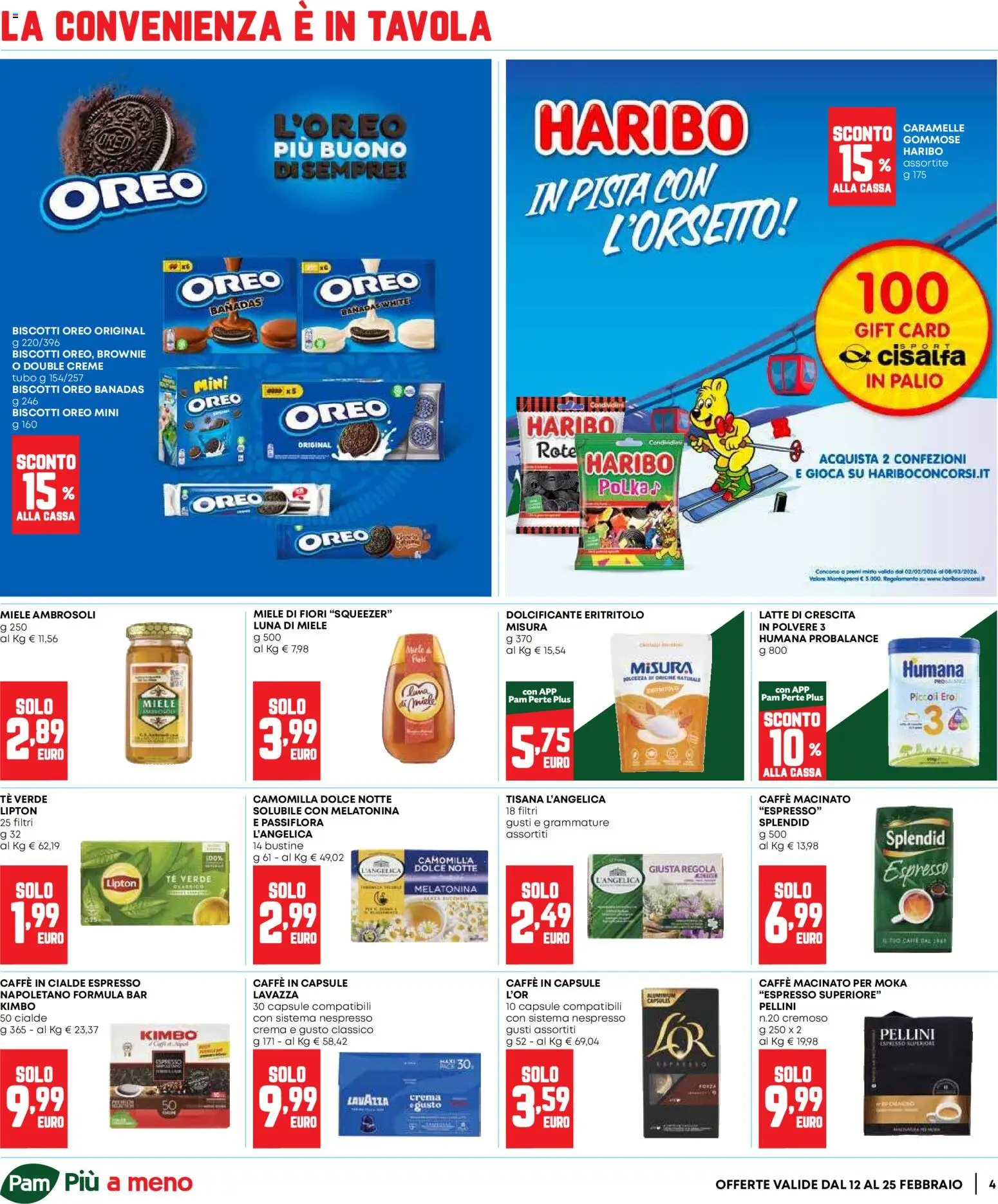 Volantino Panorama del 12.02.2026 | Pagina: 4 | Prodotti: Crema, Caramelle, Biscotti, Macinato