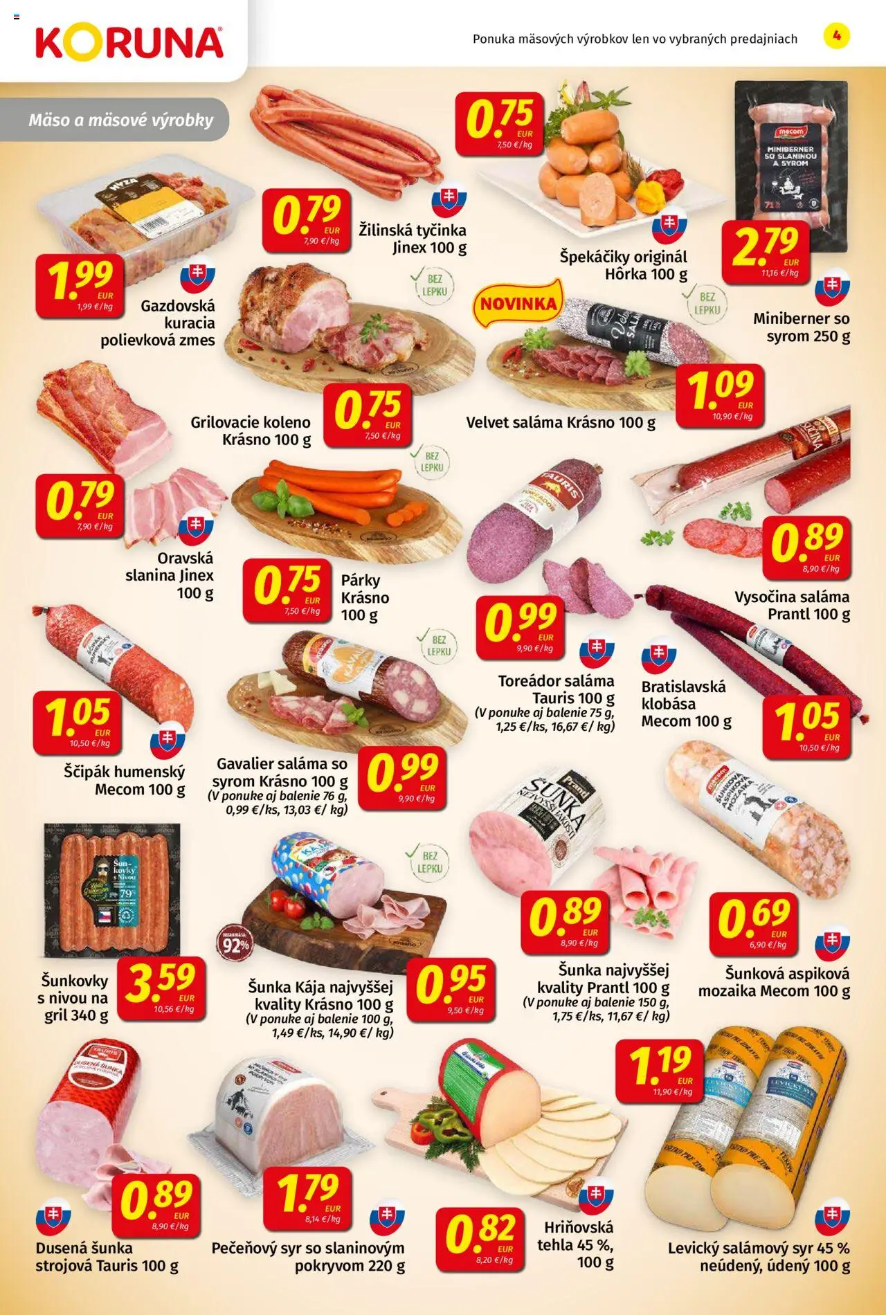 Koruna leták │ platný od 20.06.2025 | Strana: 4 | Produkty: Gril, Saláma, Šunka