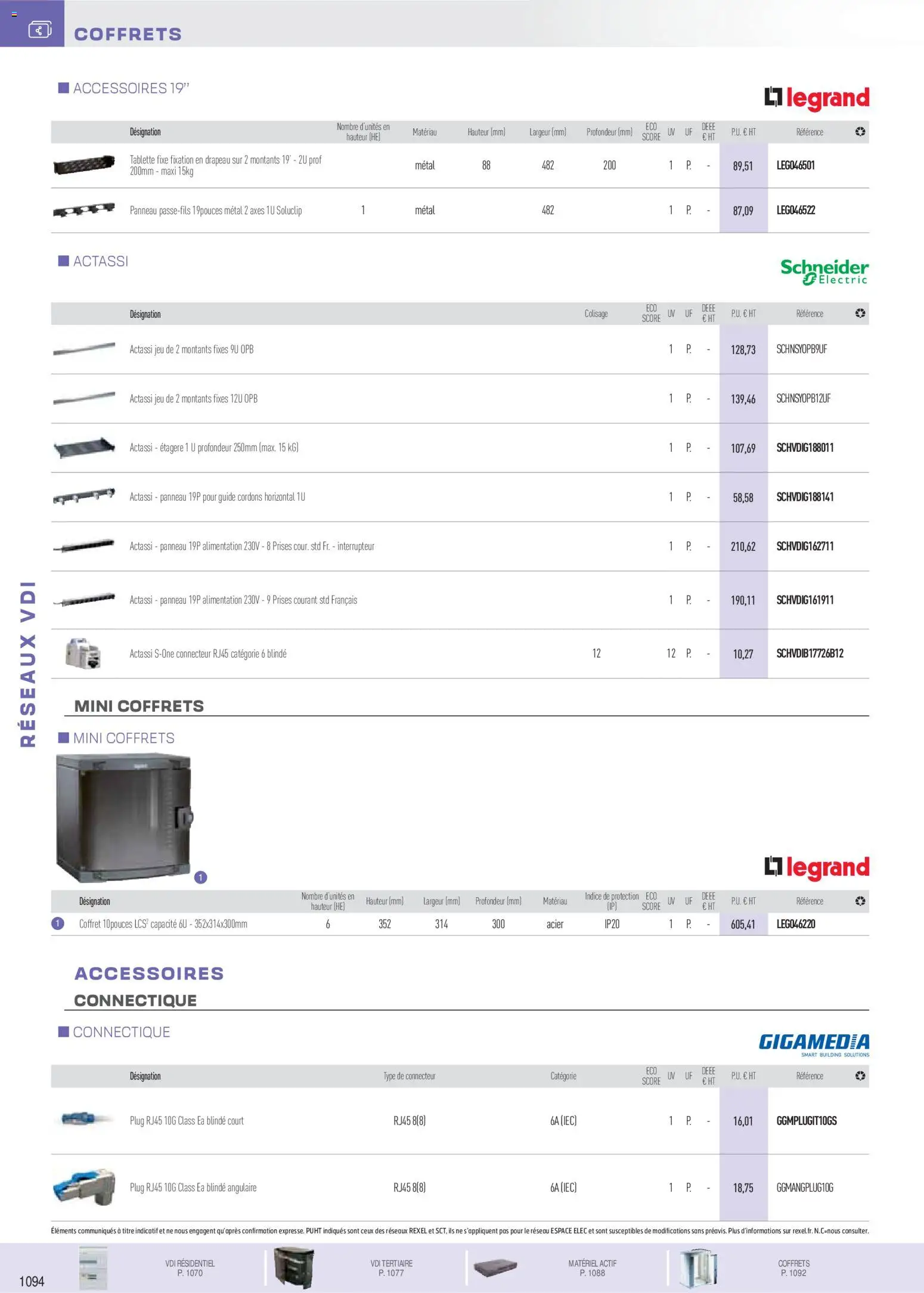 {H1} | Page: 27 | Produits: Tablette, Connecteur, Interrupteur, Prises