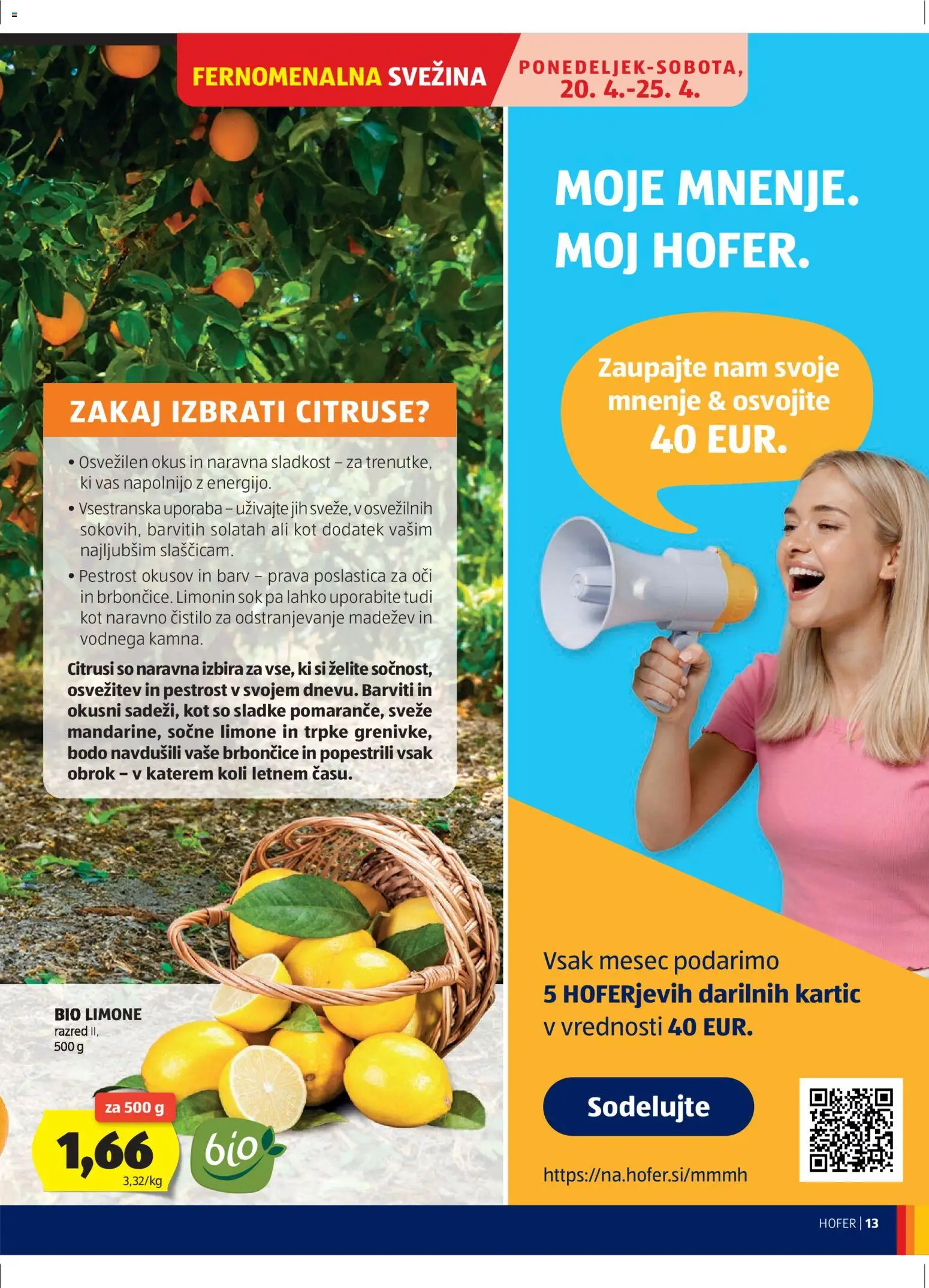 Hofer SI katalog | vrijedi od 15.04.2026 | Stranica: 13 | Proizvodi: Sok