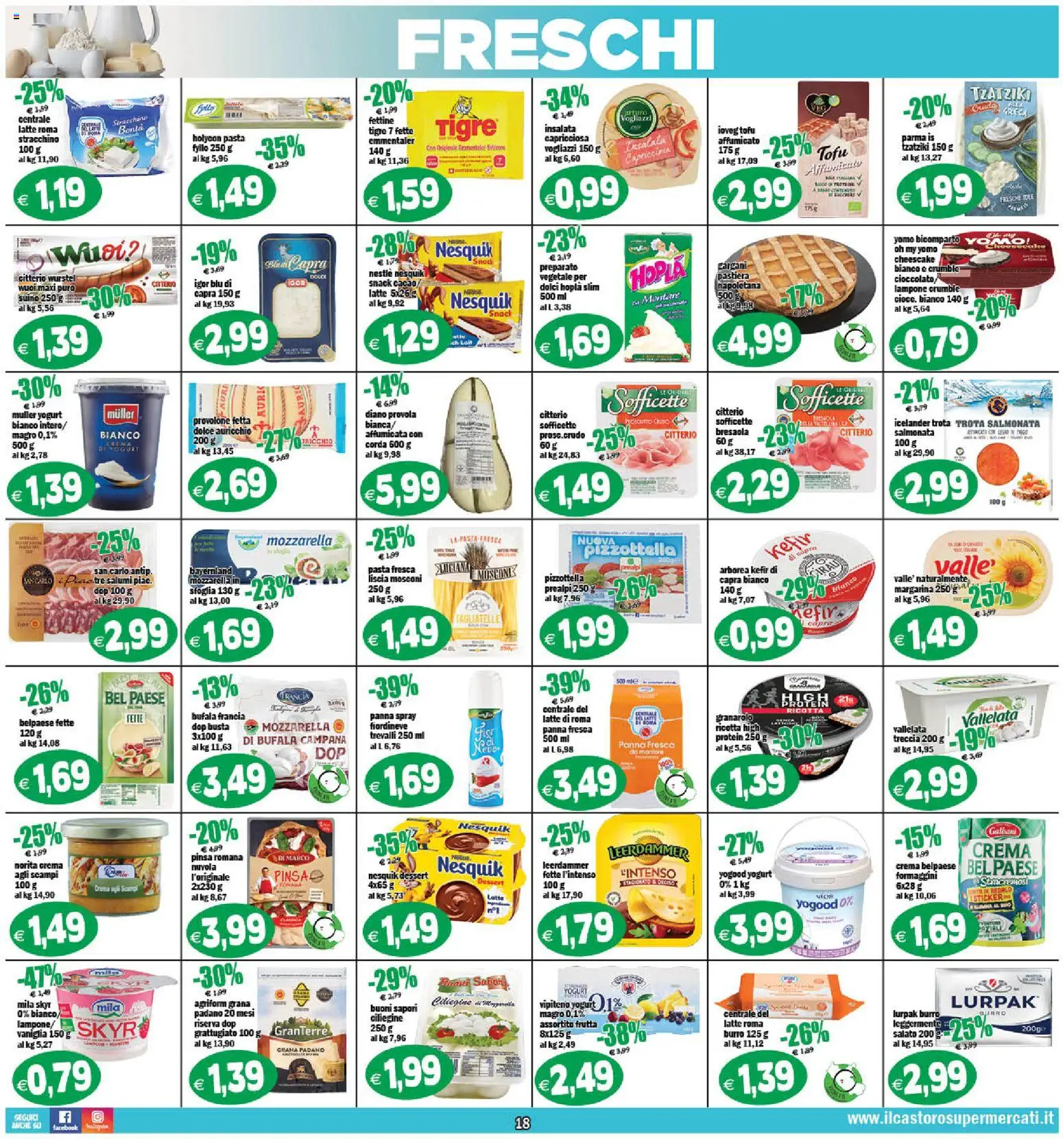 Volantino Il Castoro del 27.03.2026 | Pagina: 18 | Prodotti: Yogurt, Bresaola, Burro, Pasta