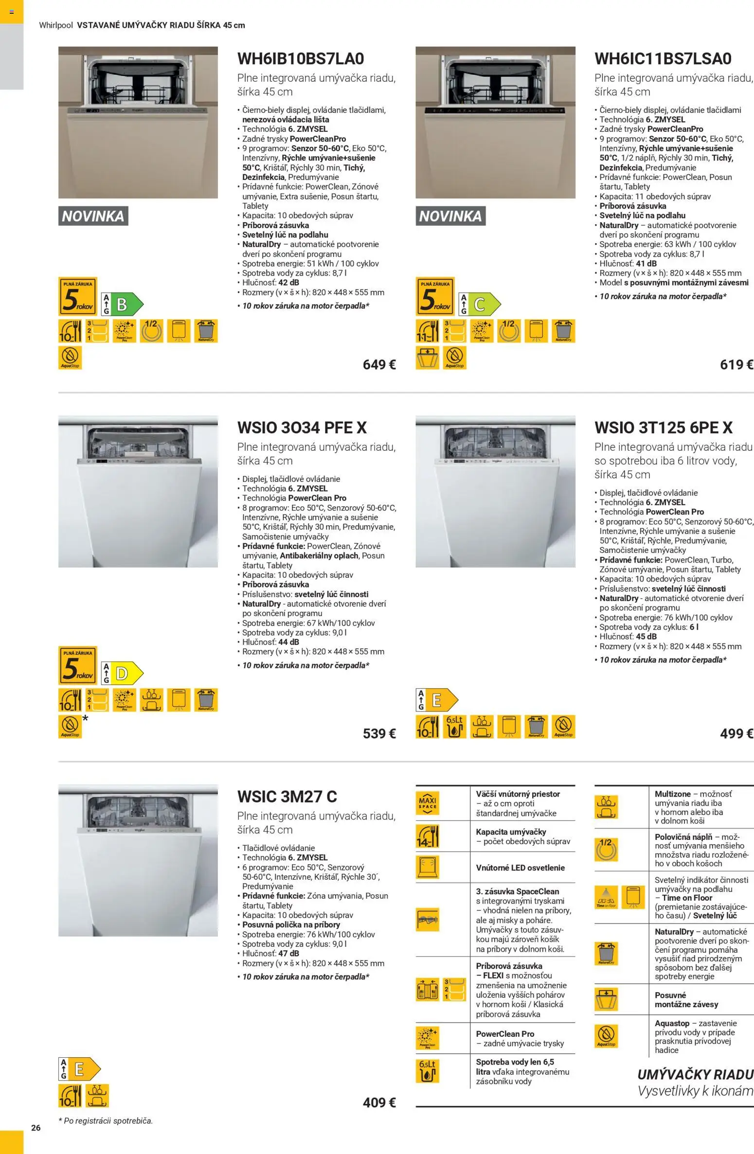 Nové Whirlpool akcie – leták je platný od 12.11.2025 | Strana: 26 | Produkty: Led osvetlenie, Osvetlenie, Závesy, Umývačka riadu