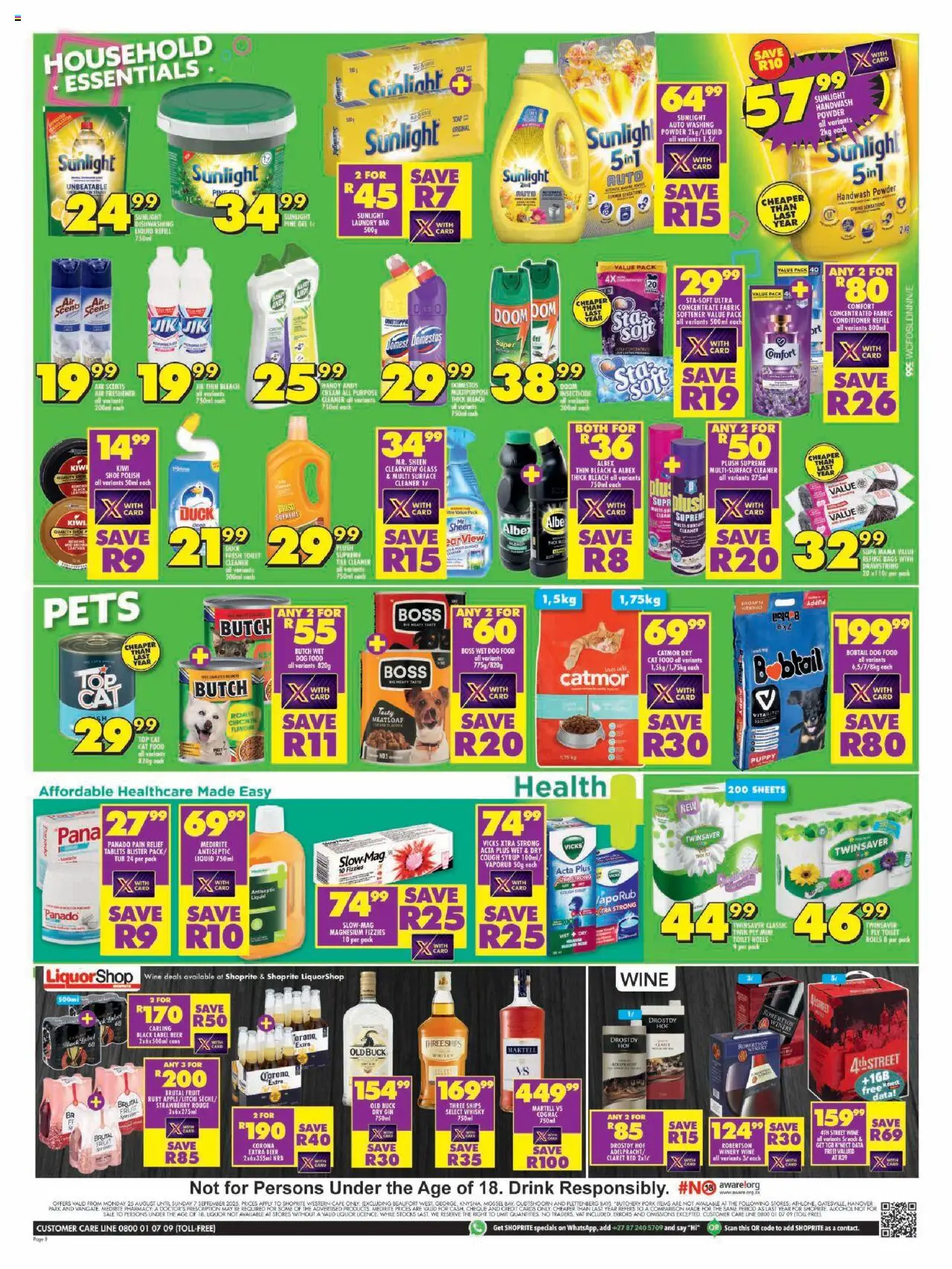 Shoprite Western Cape - Major League Deals │ valid from 25.08.2025 | Page: 8 | Products: Handwash, Cough syrup, Kiwi, Cream