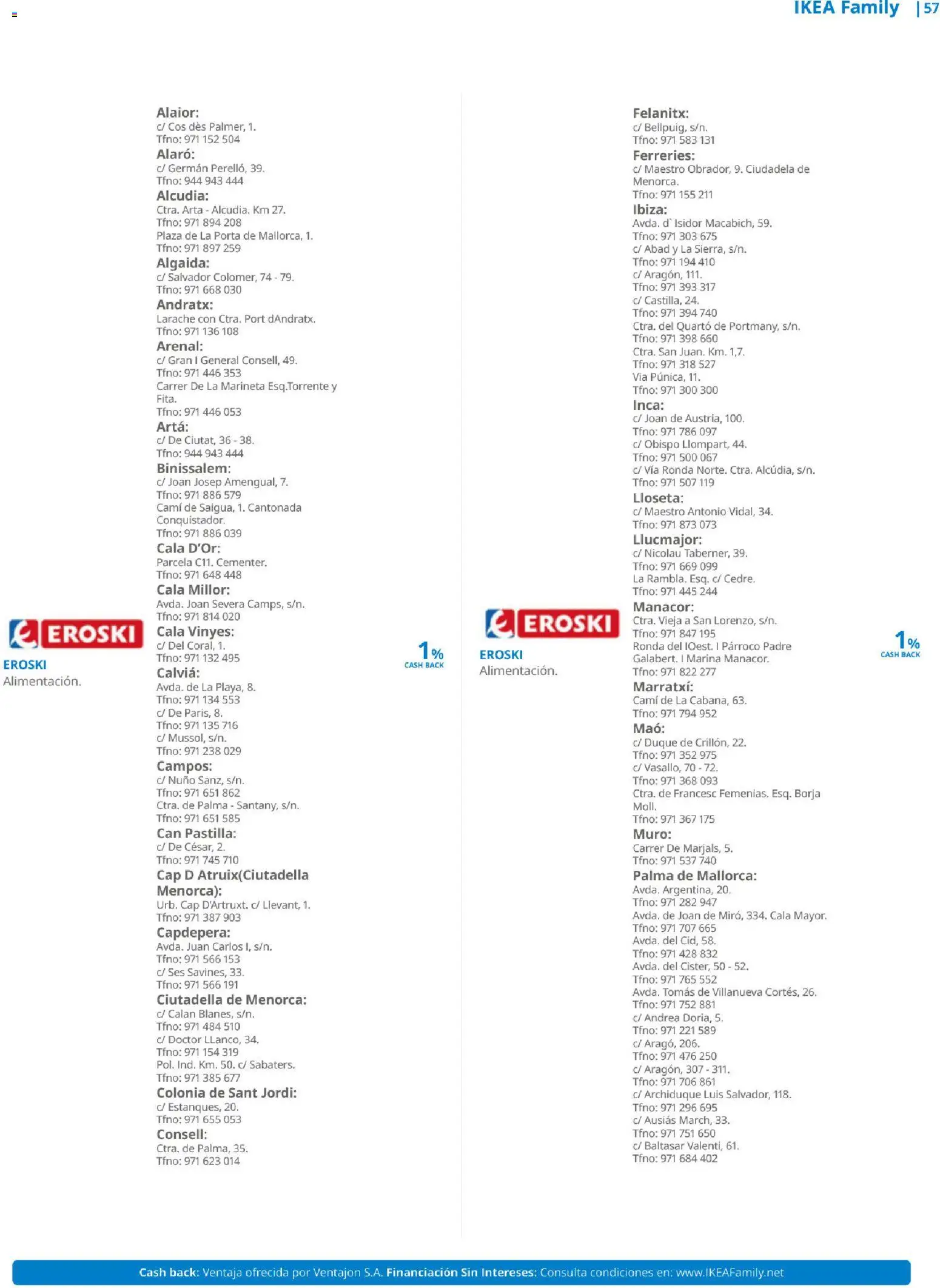 Catálogo IKEA Family Mallorca │ válido desde el 01.01.2026 | Página: 57 | Productos: Colonia, General