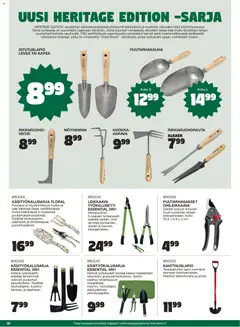 Tokmanni-mainoslehti voimassa 02.04.2026 alkaen | Sivu: 82 | Tuotteet: Veitsi, Sakset, Harava, Lapio