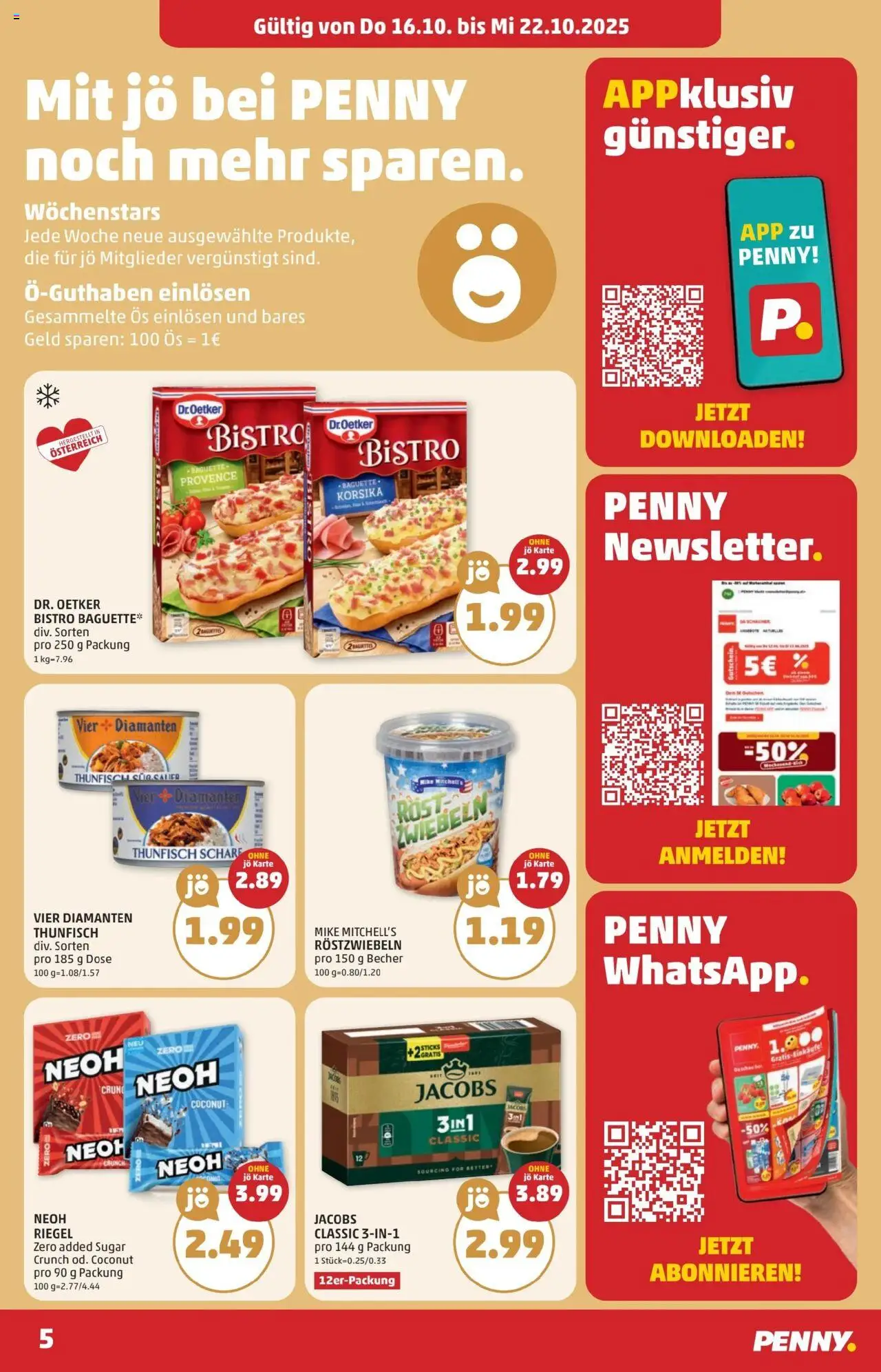 Penny Markt - Eröffnung in 3424 Zeiselmauer gültig ab 16.10.2025 | Seite: 5 | Produkte: Zwiebeln, Jääkaappipakastin
