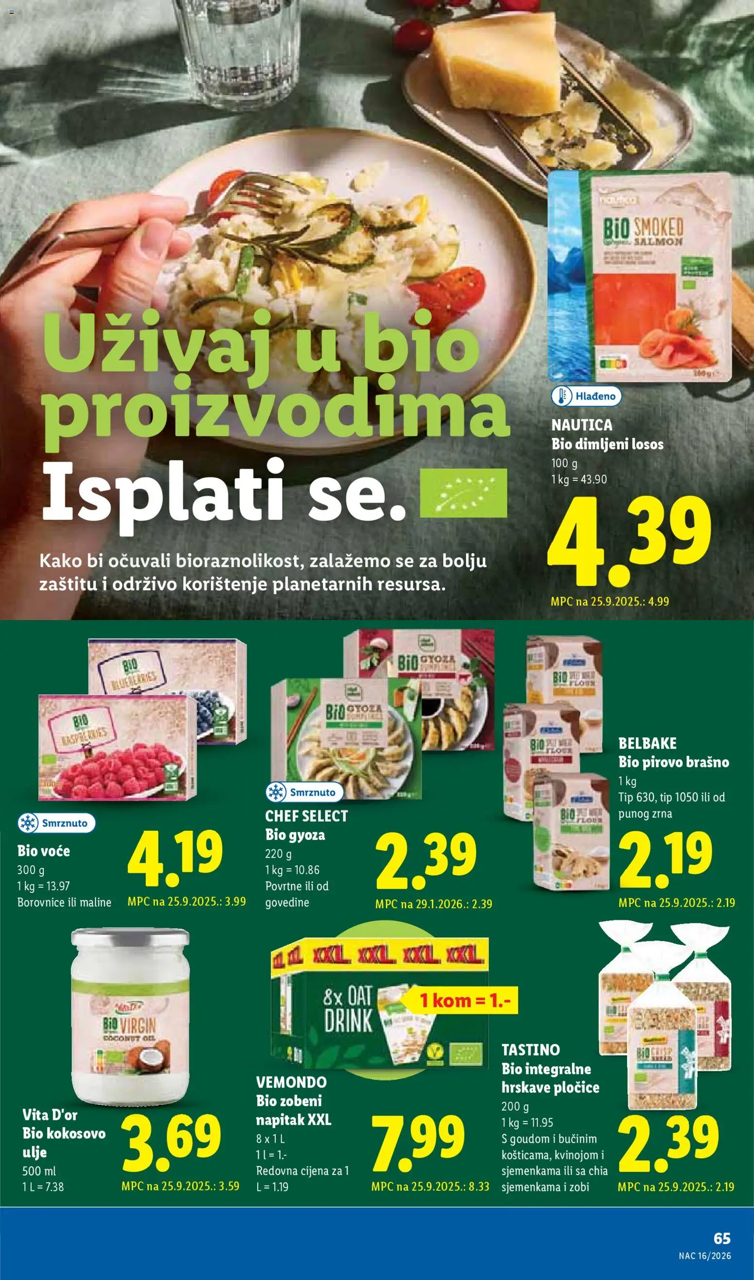 Lidl katalog | vrijedi od 13.04.2026 | Stranica: 65 | Proizvodi: Ulje, Pločice, Brašno, Losos