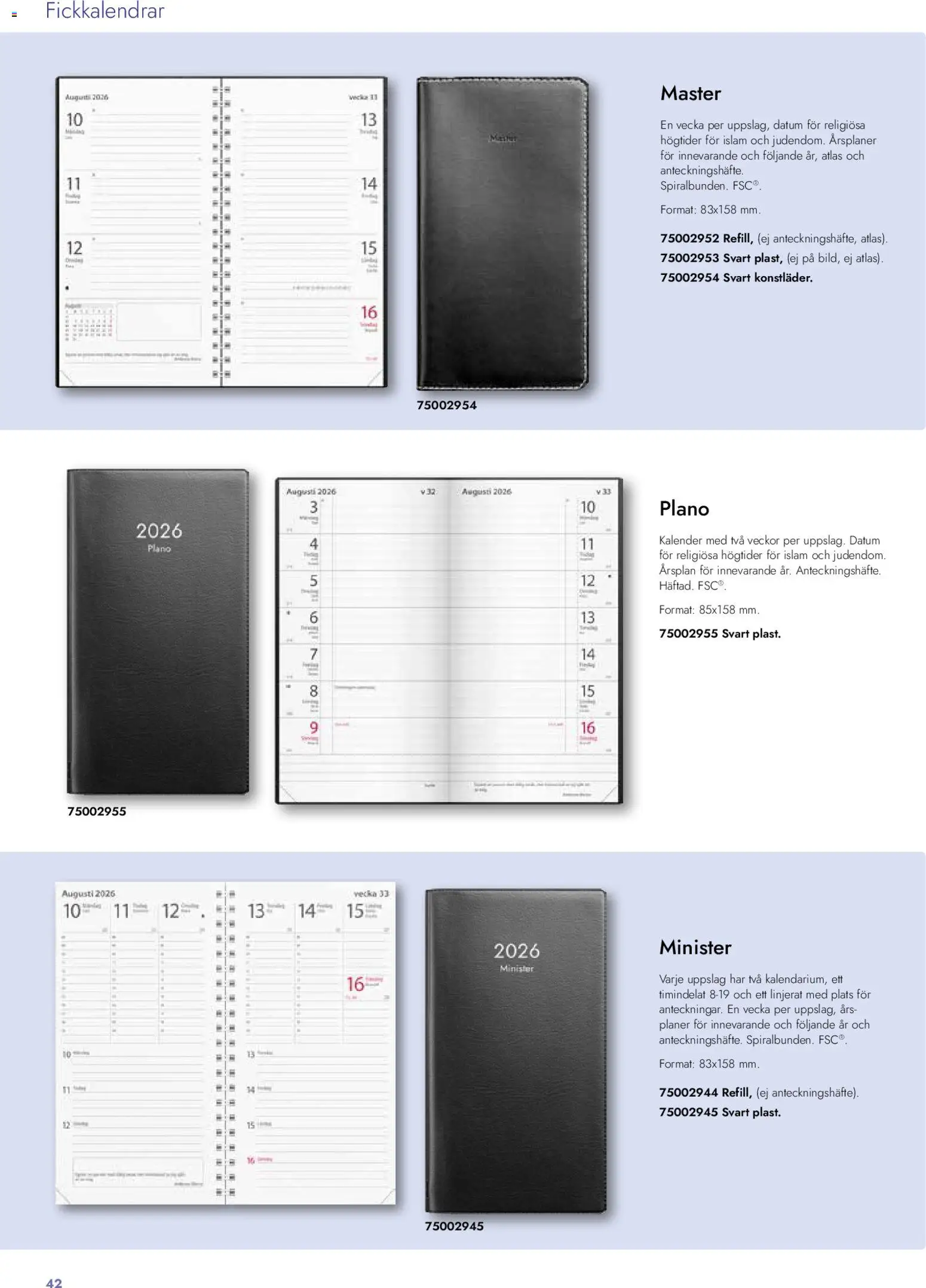 Lyreco reklamblad aktuell från 26.01.2026 | Sida: 42 | Produkter: Kalender