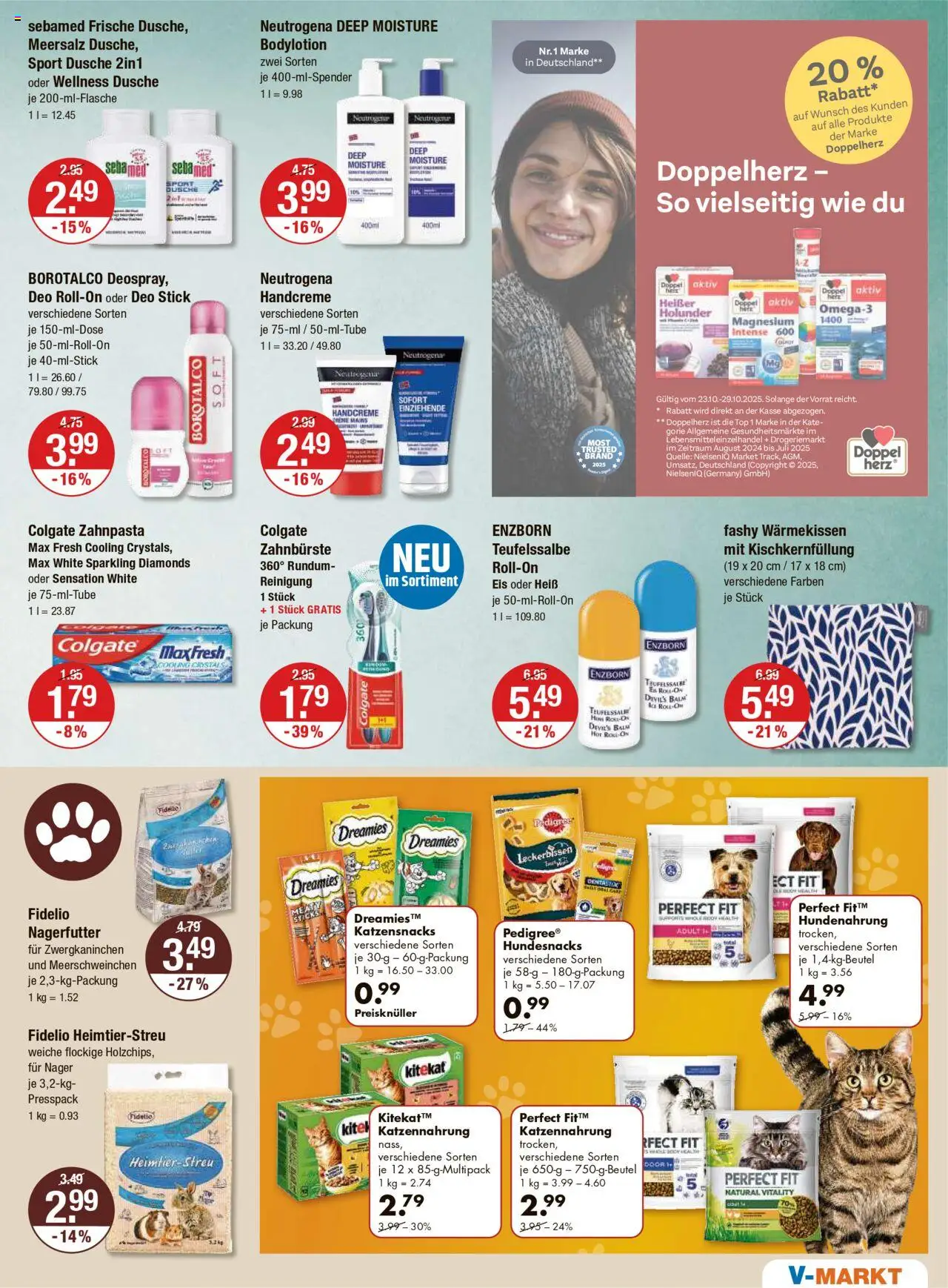 V-Markt - Hallertau / Oberpfalz – gültig ab 23.10.2025 | Seite: 11 | Produkte: Top, Dusche, Handcreme, Eis