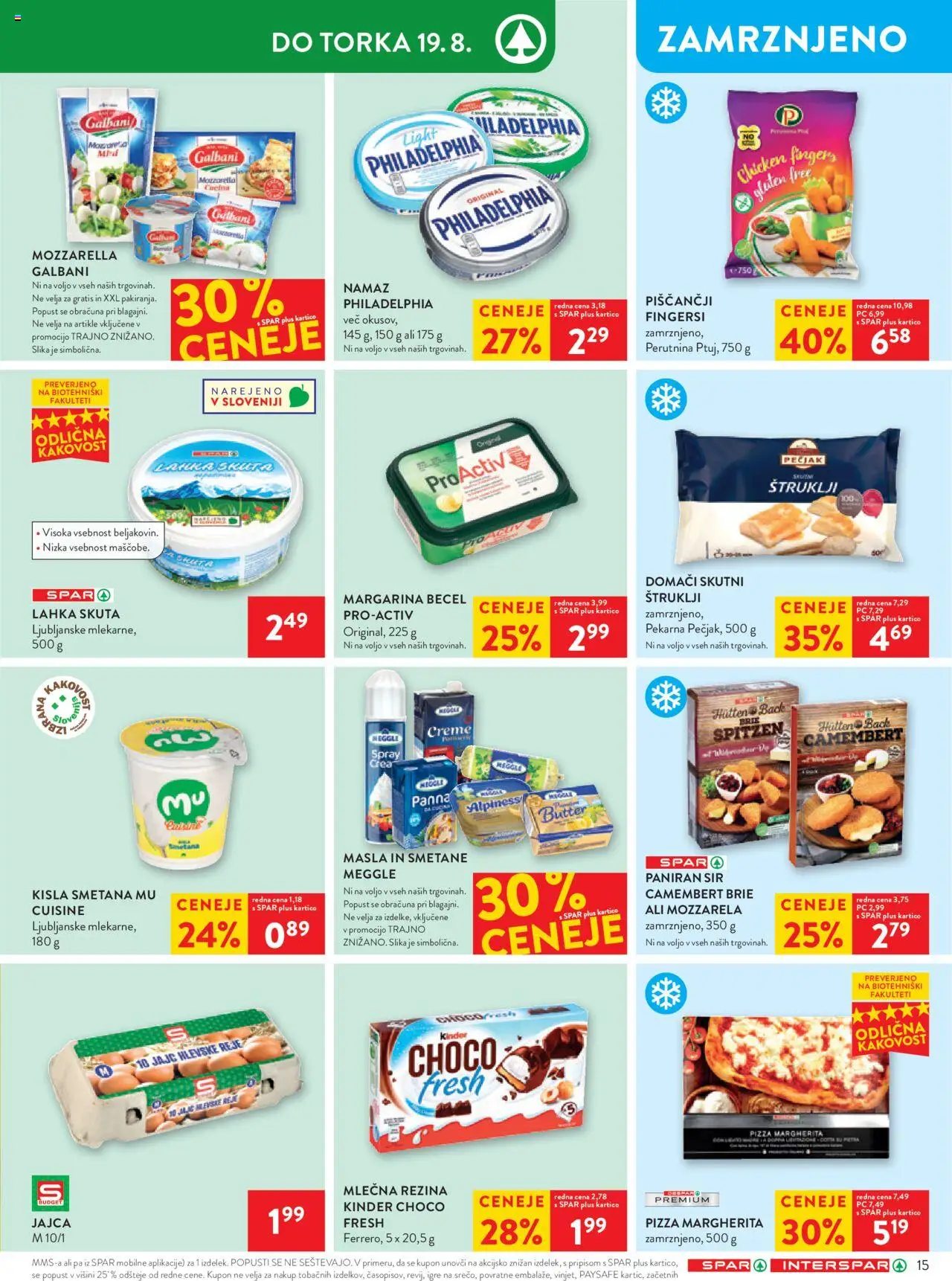 Spar katalog 33/25 │ velja od 13.08.2025 | Stran: 19 | Izdelki: Štruklji, Namaz, Jajca, Skuta