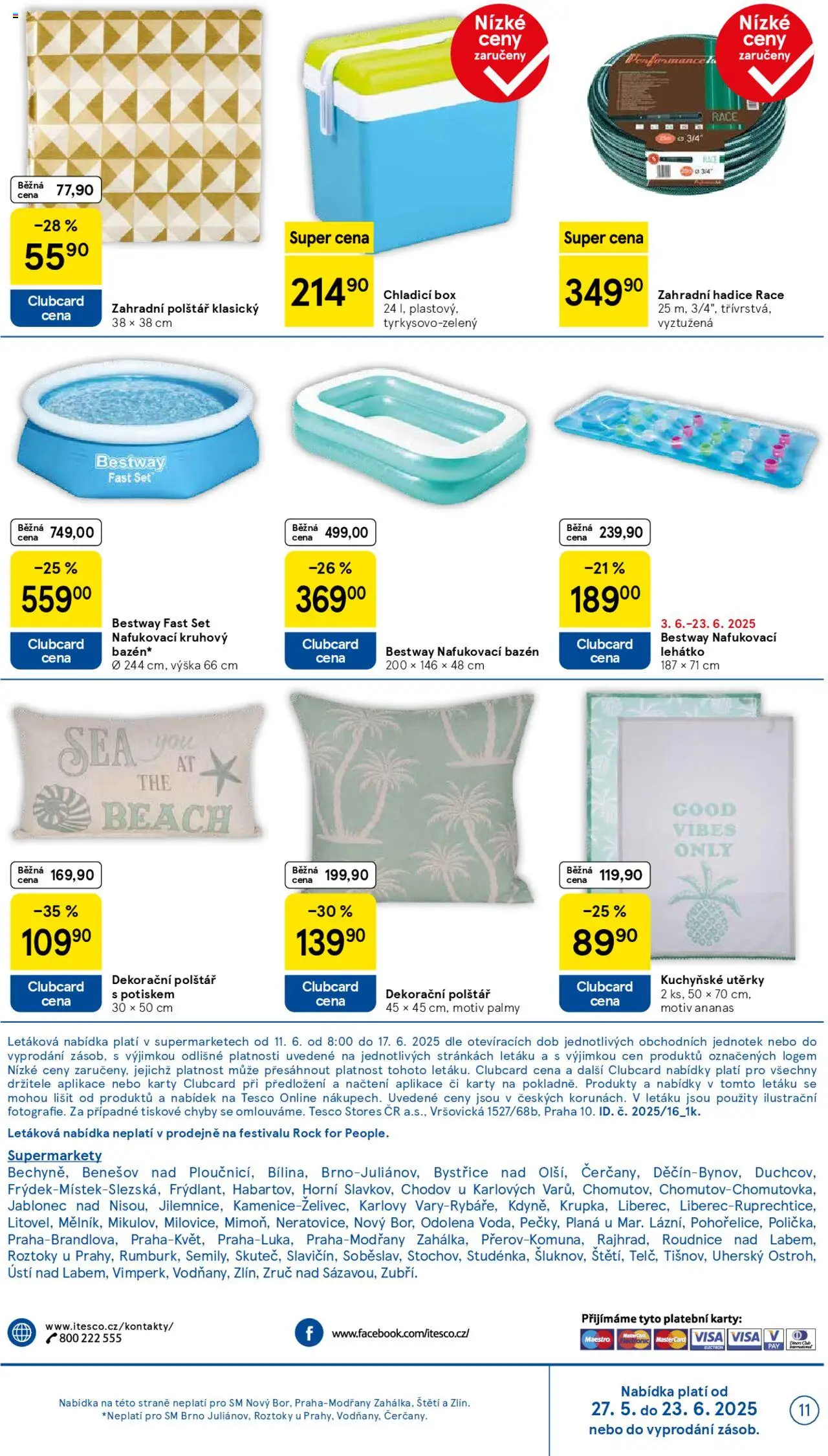 Tesco leták - Supermarket od 11.06.2025 | Strana: 11 | Produkty: Ananas, Chladicí box, Hadice, Lehátko