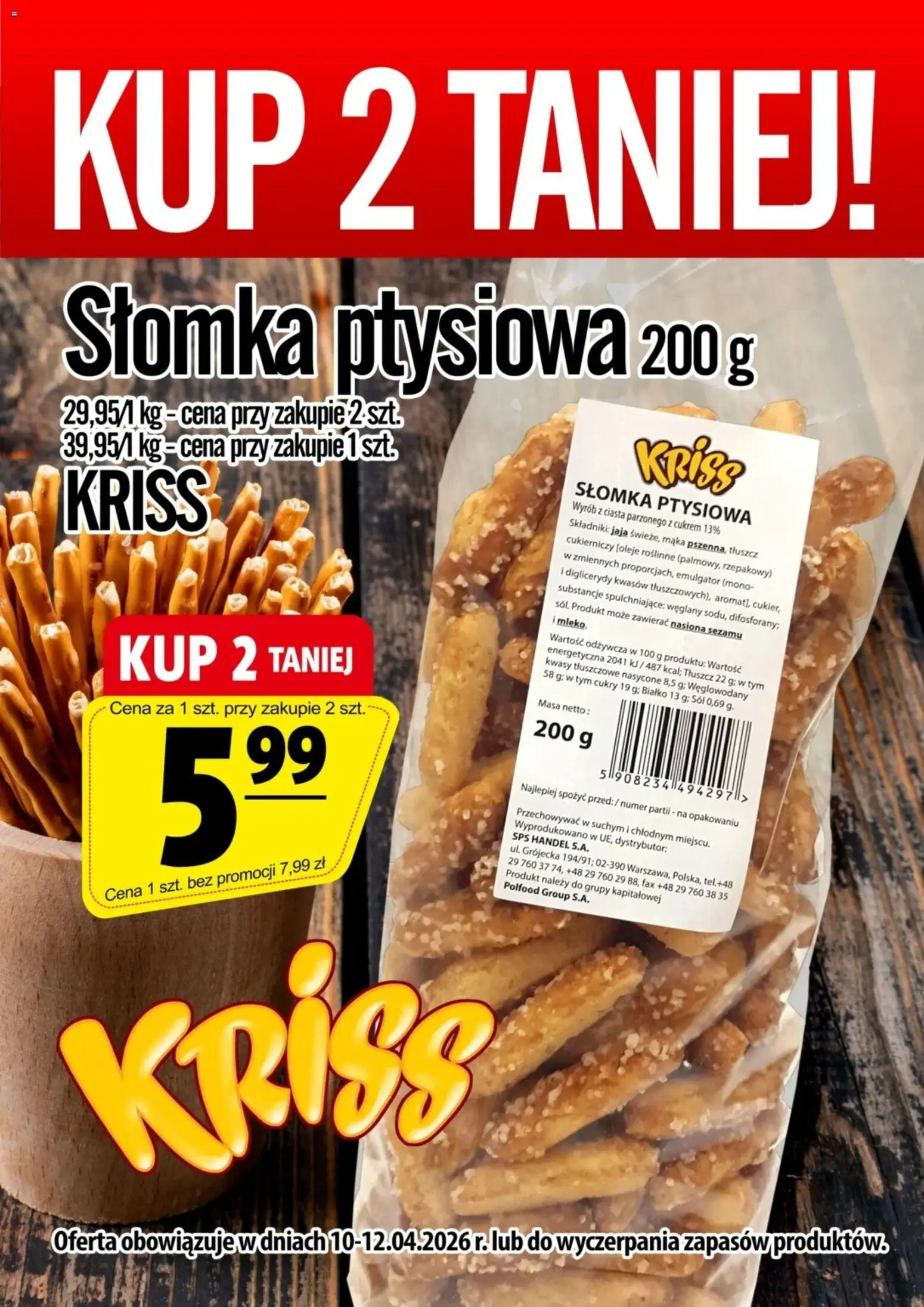 Prim Market promocja - Słomka Ptysiowa od 10.04.2026 | Strona: 1 | Produkty: Słomka ptysiowa, Nasiona, Jaja, Sól