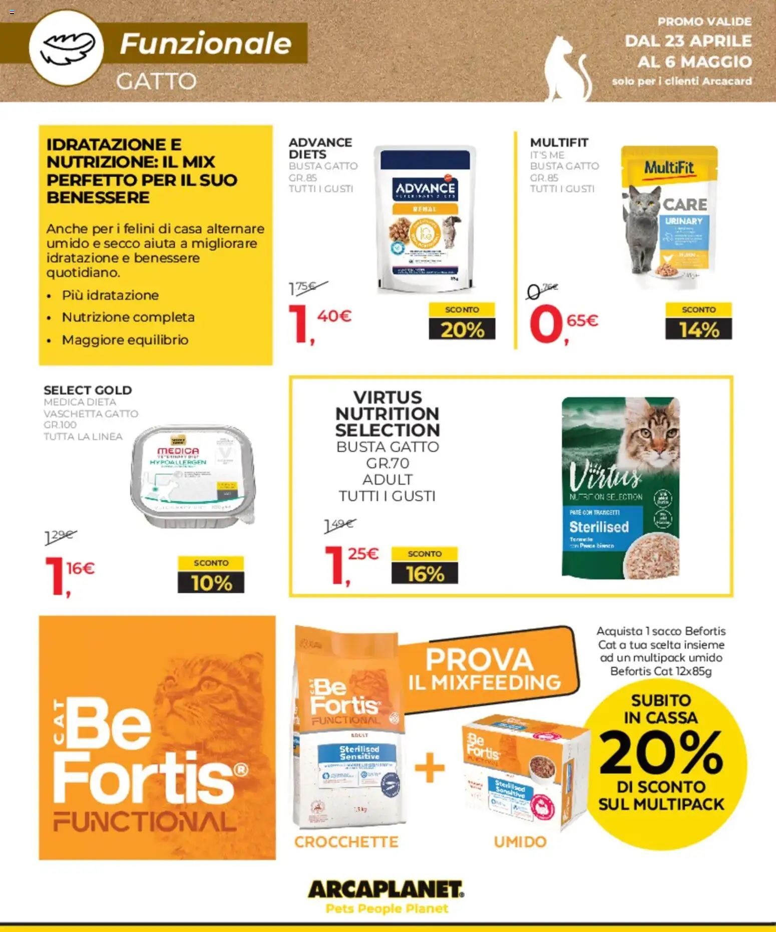 Volantino Arcaplanet del 23.04.2026 | Pagina: 6 | Prodotti: Paté, Crocchette