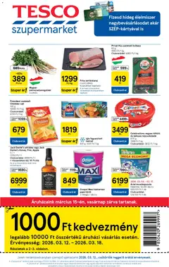 Tesco Szupermarket akciós újság - amely érvényes a következő dátumtól: 12.03.2026