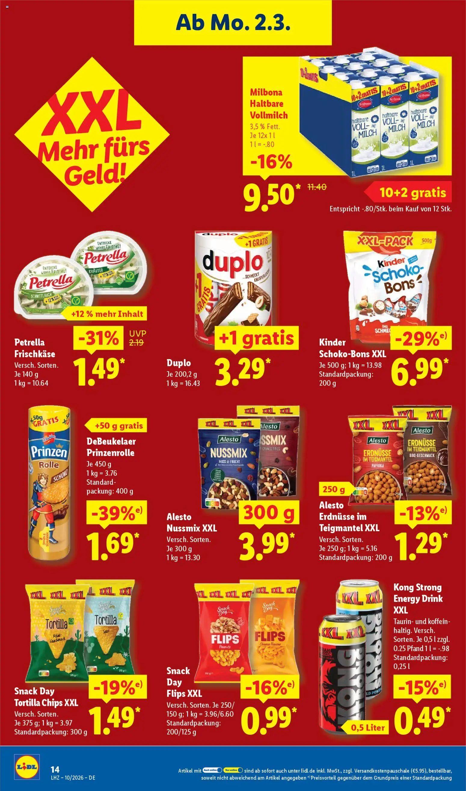 Lidl - Prospekt – gültig ab 02.03.2026 | Seite: 32 | Produkte: Erdnüsse, Milch, Paprika, Chips