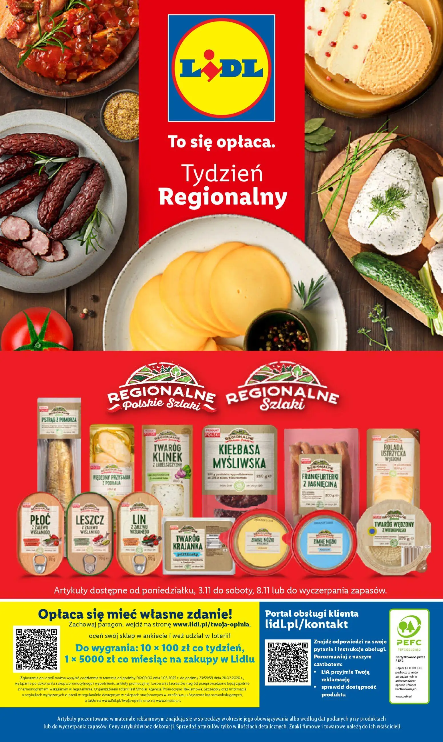 Lidl Katalog od 03.11.2025 | Strona: 65 | Produkty: Rolada, Myśliwska, Twaróg, Twaróg wędzony