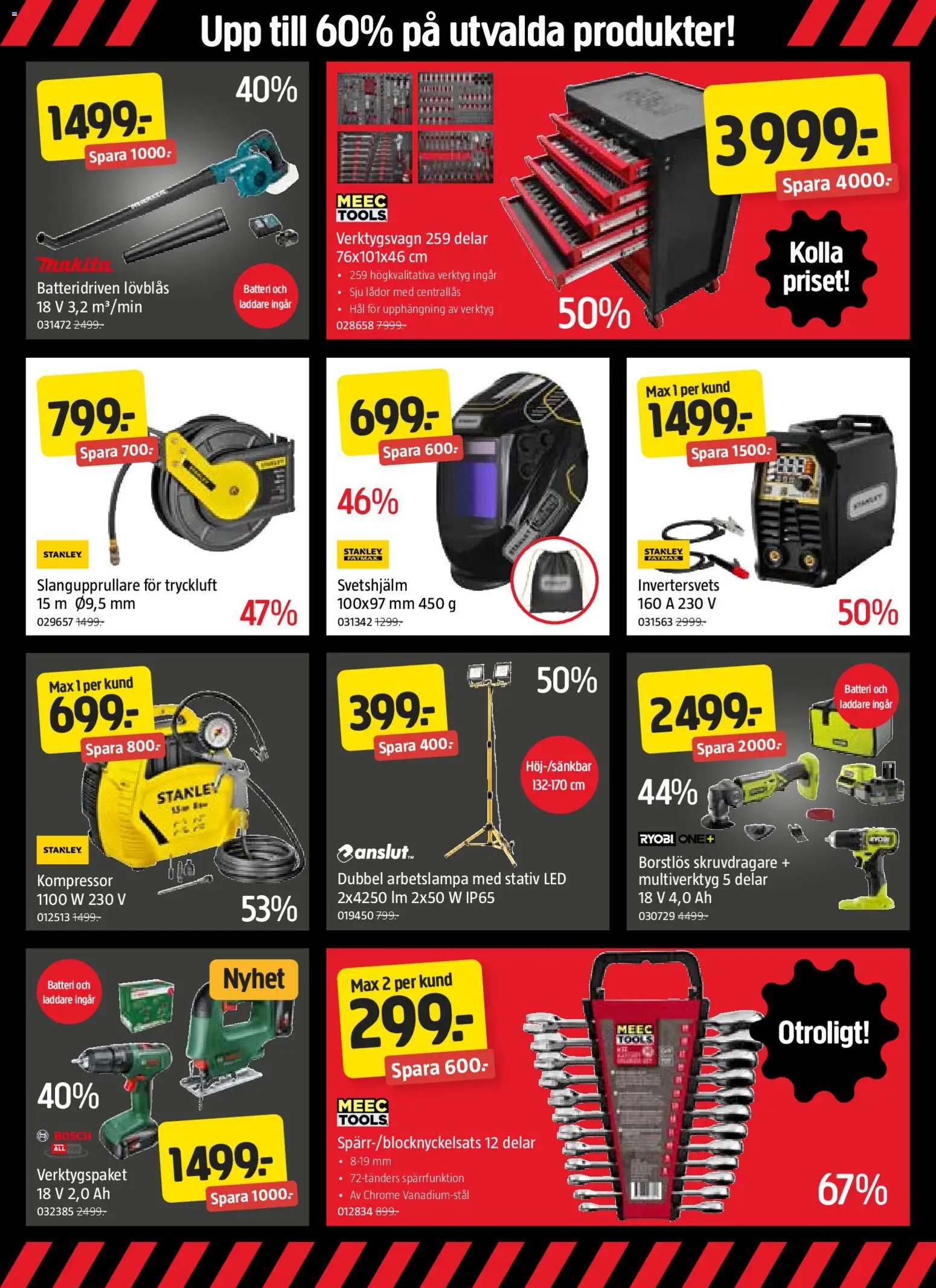 Jula reklamblad aktuell från 24.11.2025 | Sida: 3 | Produkter: Skruvdragare, Kompressor, Lövblås, Laddare