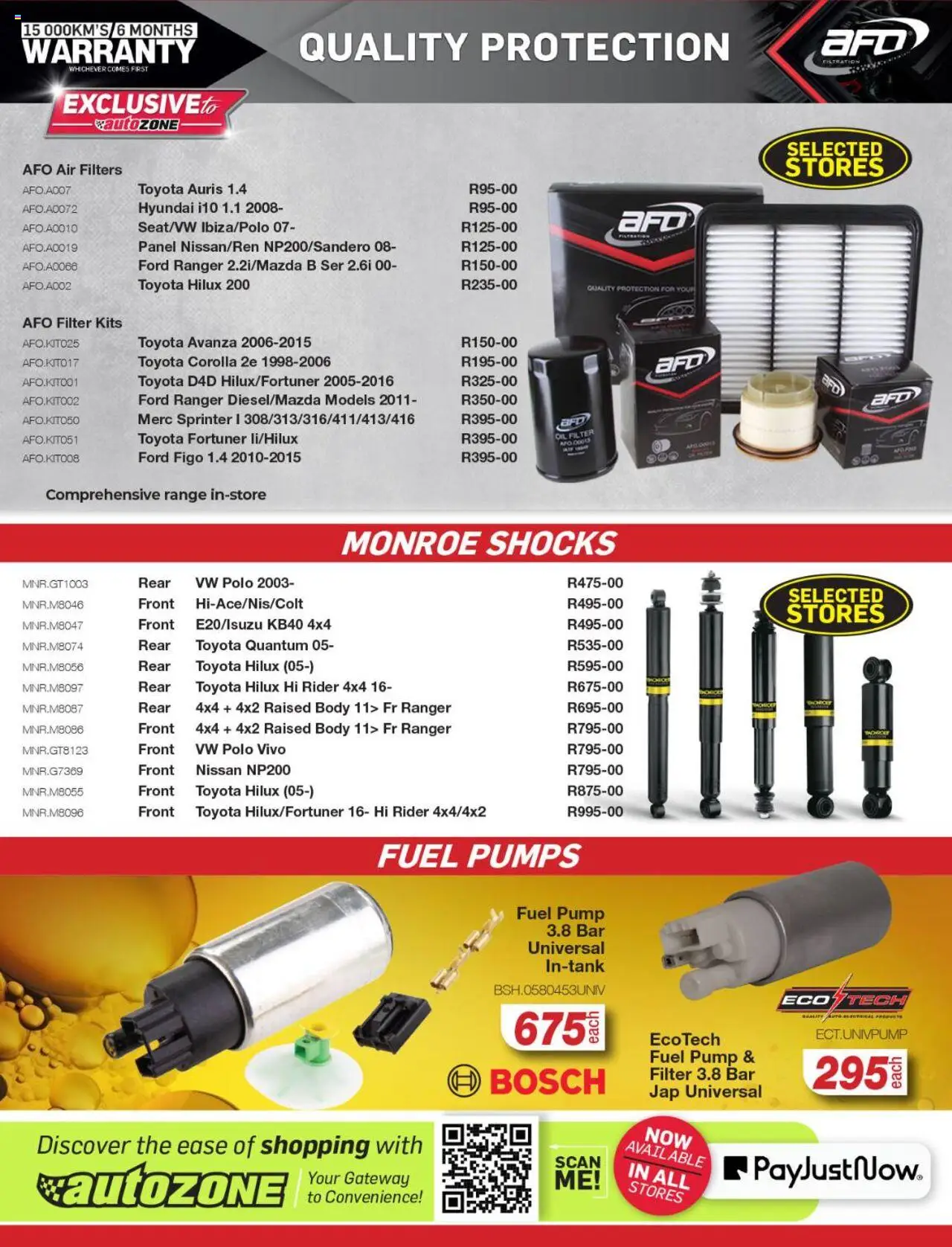 New AutoZone catalogue – valid from 22.09.2025 | Page: 3 | Products: Pumps, Oil
