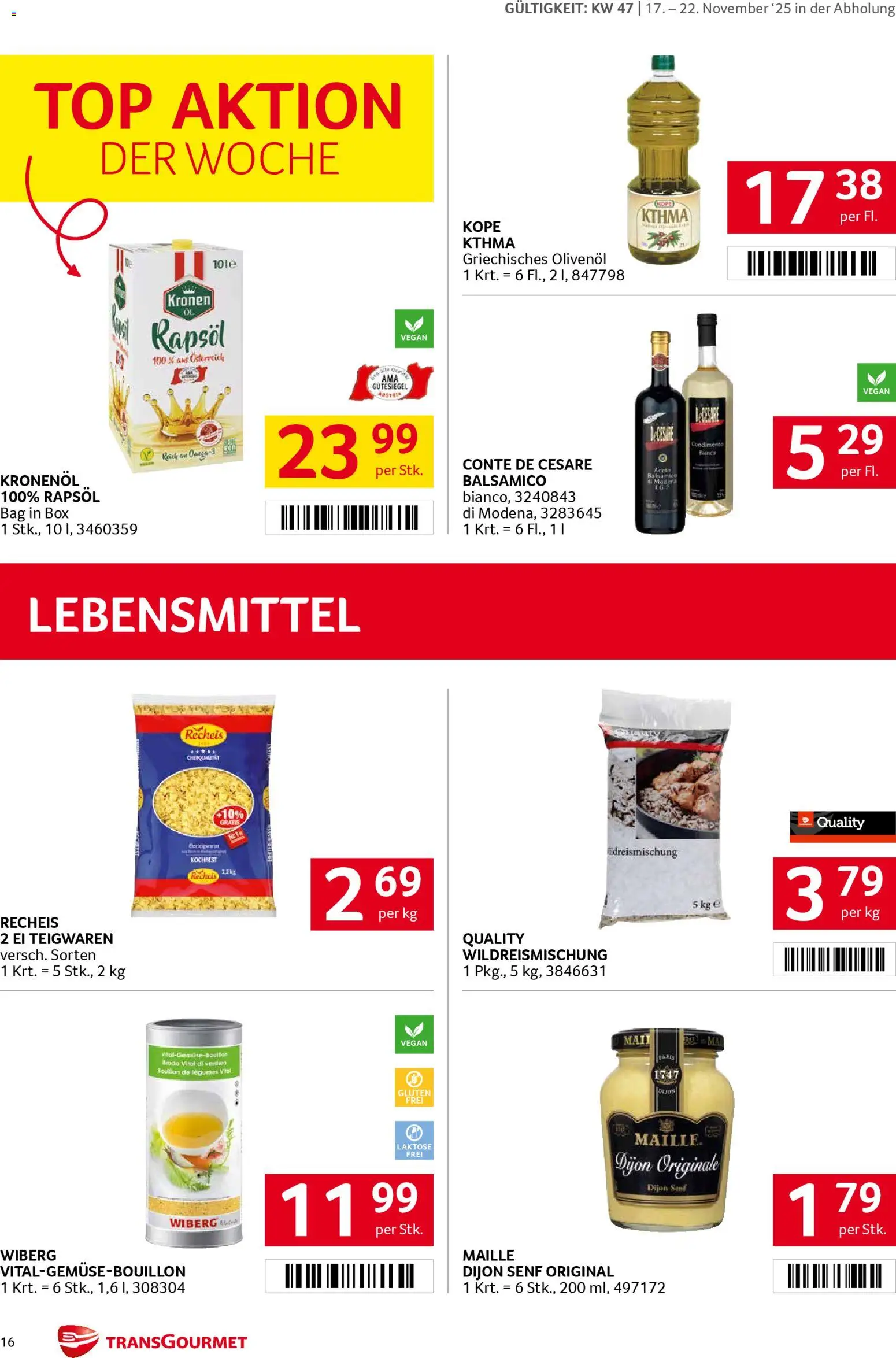 Transgourmet Flugblatt gültig ab 17.11.2025 | Seite: 16 | Produkte: Libacomb, Box
