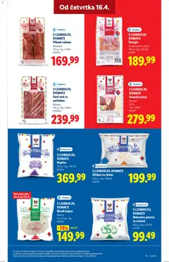 Suvi vrat sa začinima, Narezan, 100 g - pregled Lidl kataloga - važi od 16.04.2026 | Strana: 47 | Proizvode: Pršut, Kiseli kupus, Suvi vrat, Salama