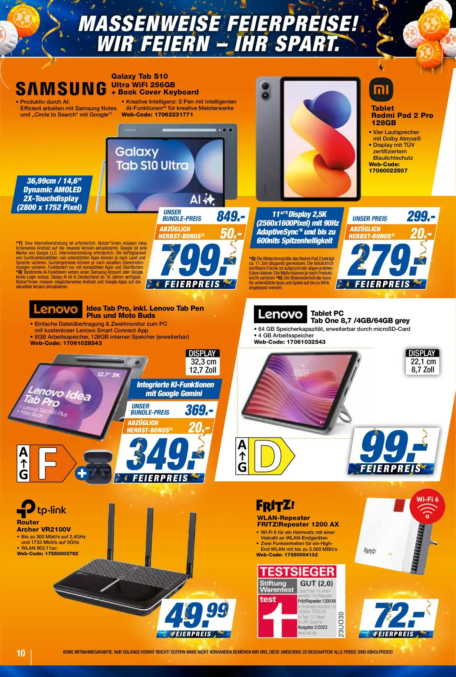 Expert  Aktuelle Beilage – gültig ab 24.10.2025 | Seite: 10 | Produkte: Lenovo, Lautsprecher, Tablet, PC