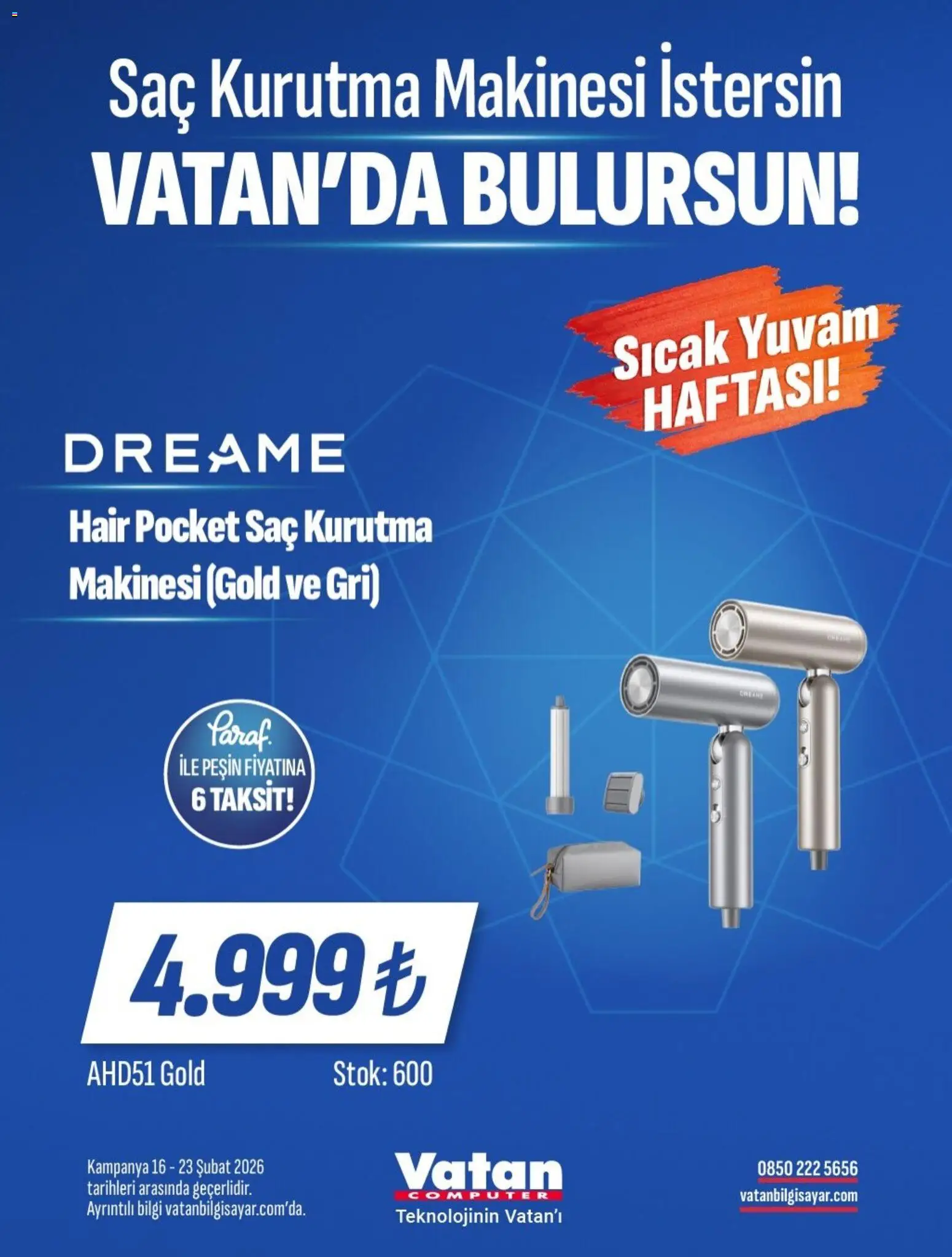 Vatan Bilgisayar İndirim - 16.02.2026 tarihinden itibaren geçerlidir | Sayfa: 4 | Ürünler: Saç kurutma makinesi, Kurutma makinesi